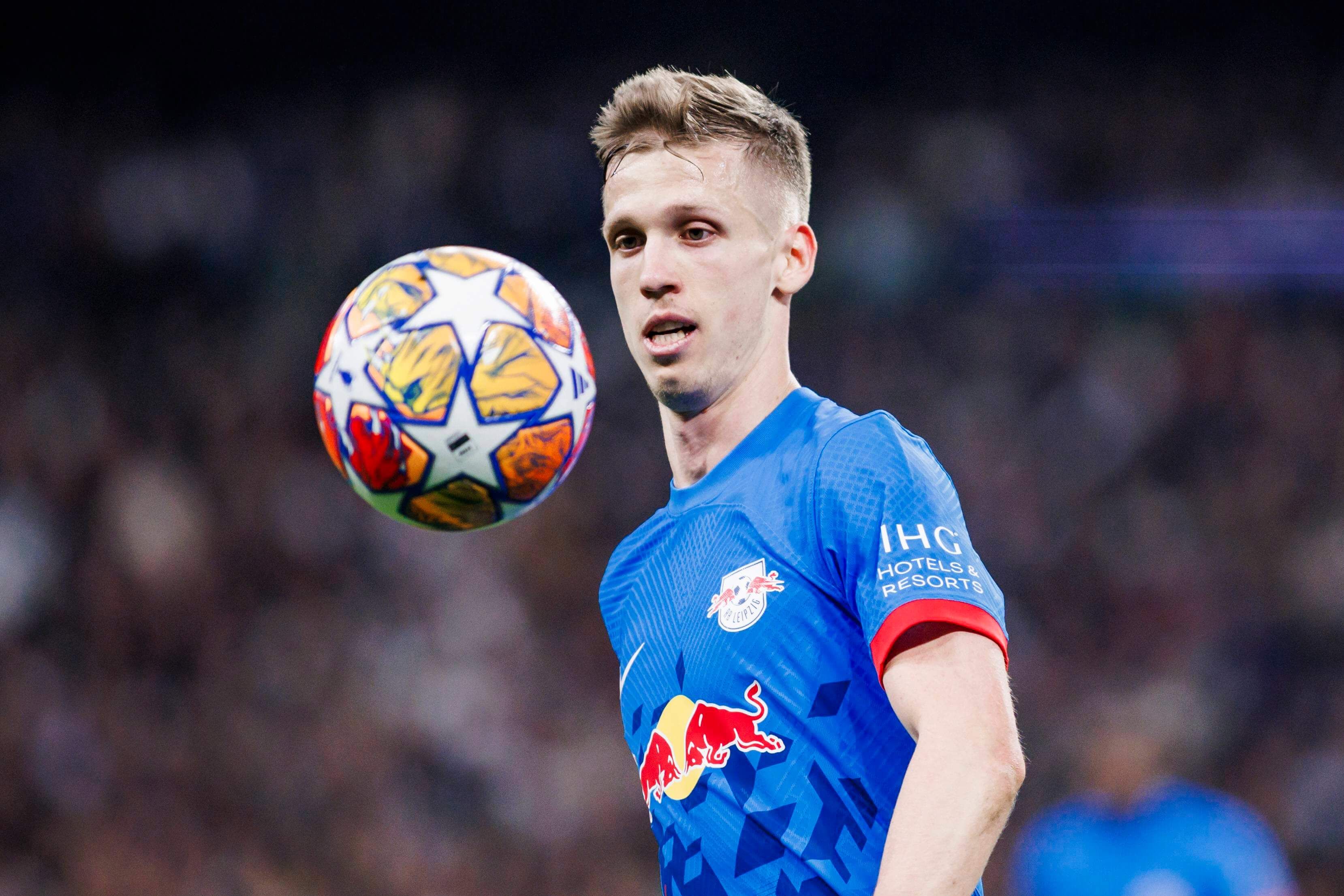  Dani Olmo, en el partido de Chamions contra el Real Madrid.