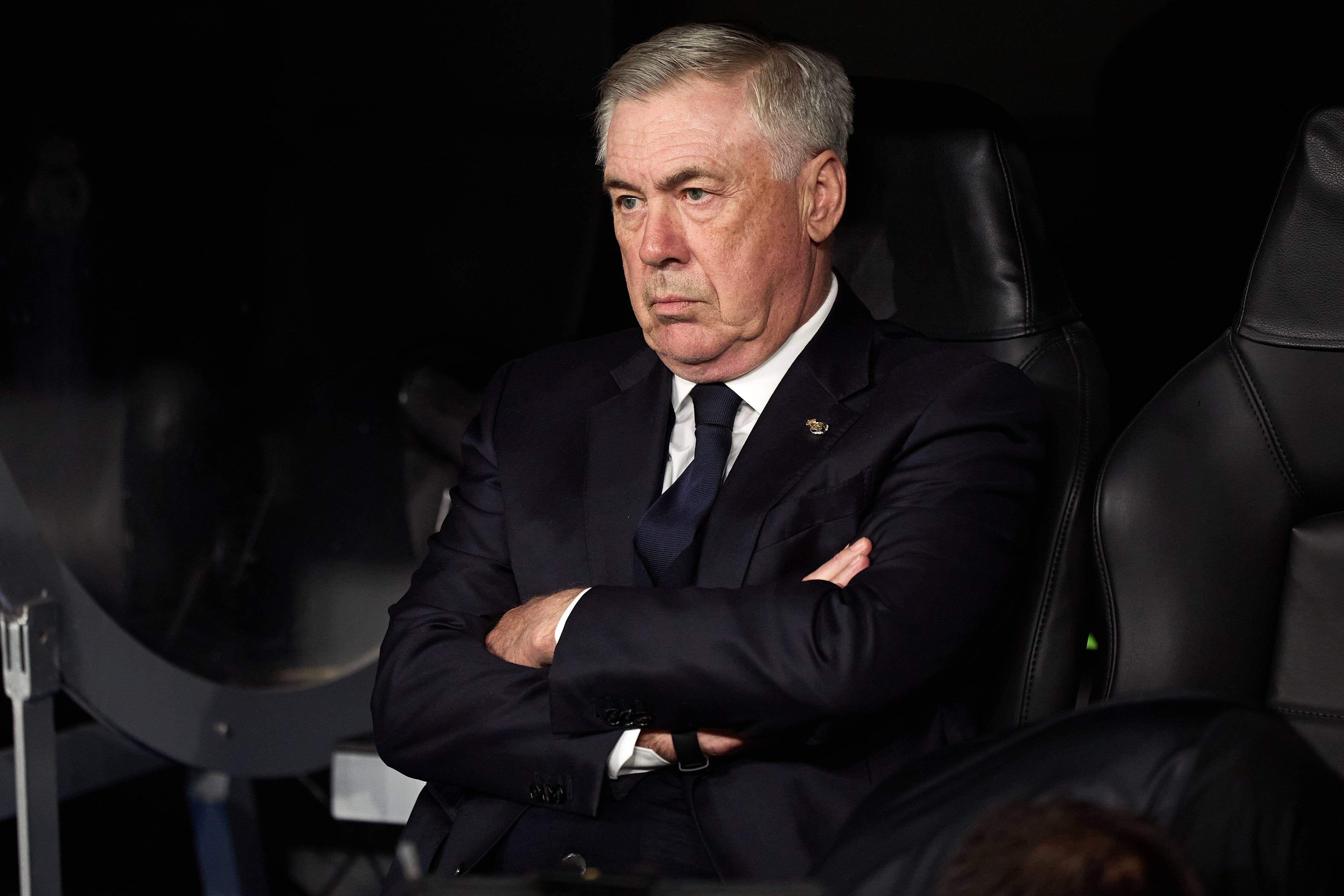 Carlo Ancelotti, en el Real Madrid-Manchester City.