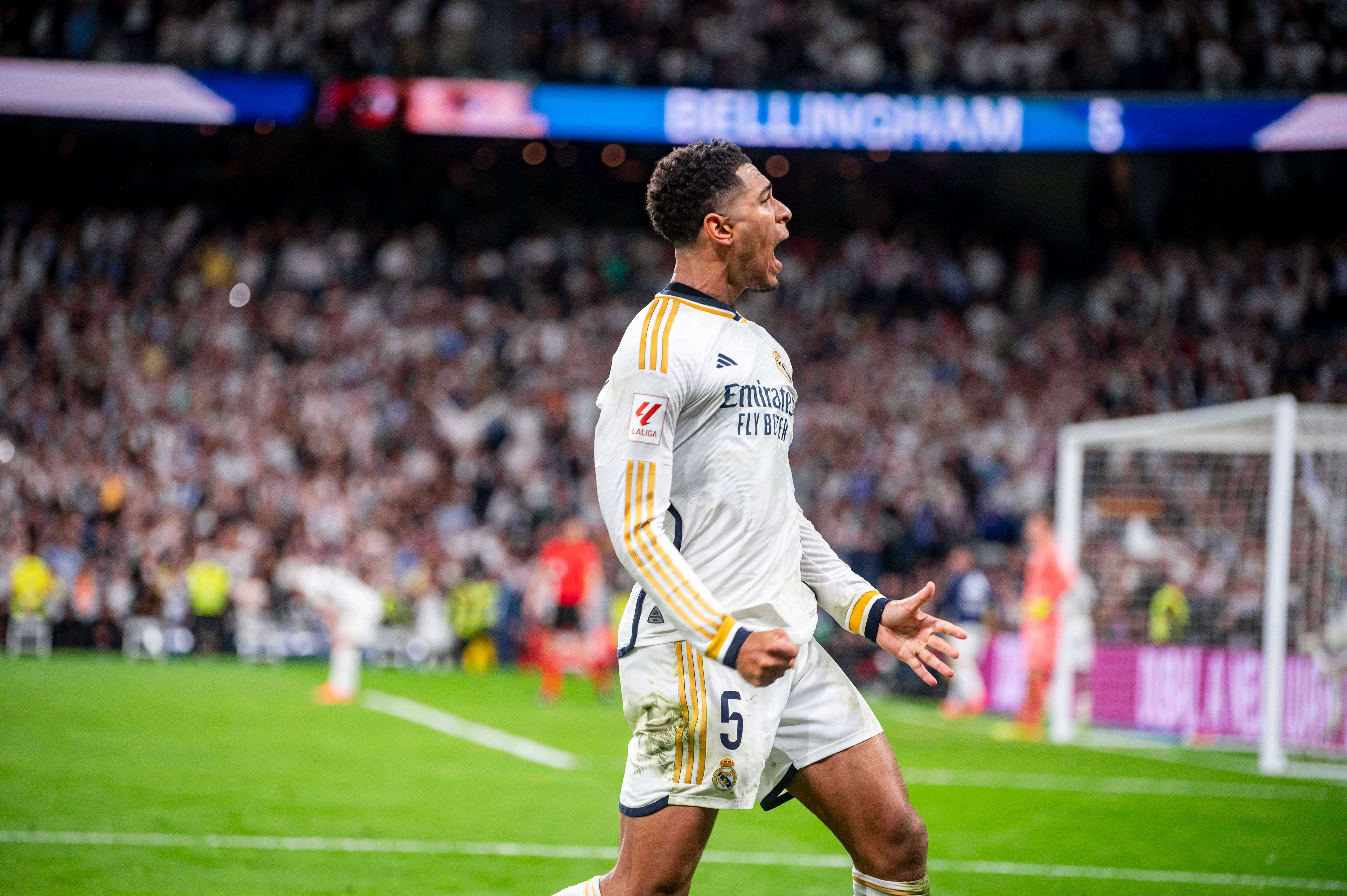  Jude Bellingham celebra su gol en el Real Madrid - Barcelona (foto: Cordon Press).