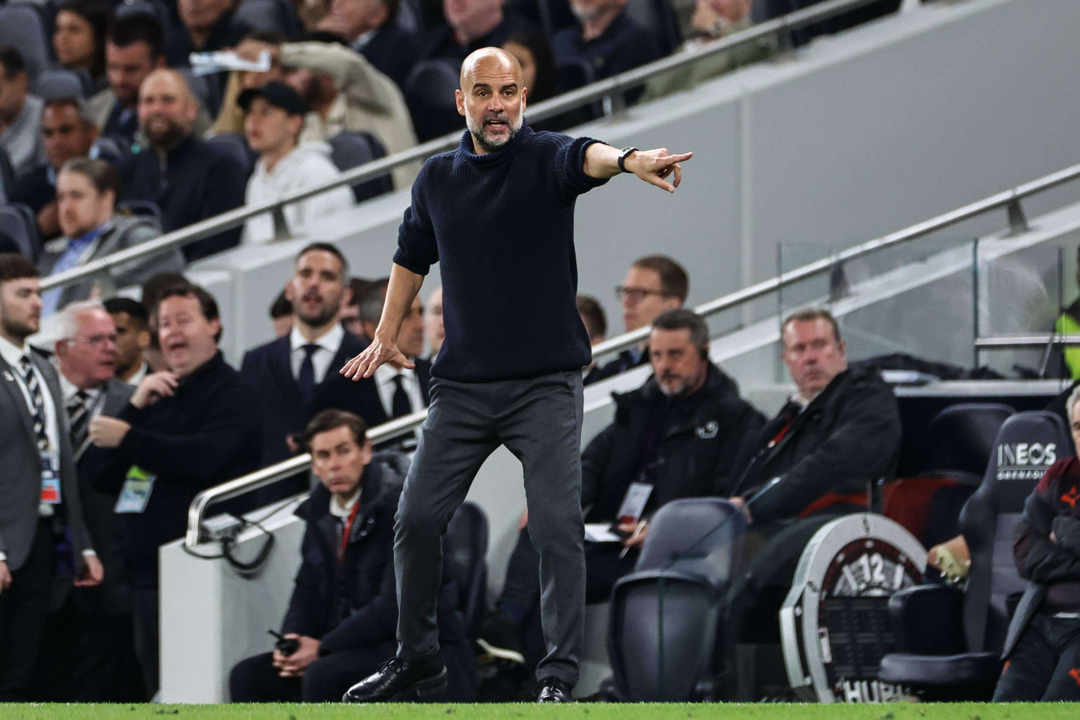  Pep Guardiola durante el partido ante el Tottenham (Fuente: Cordon Press)