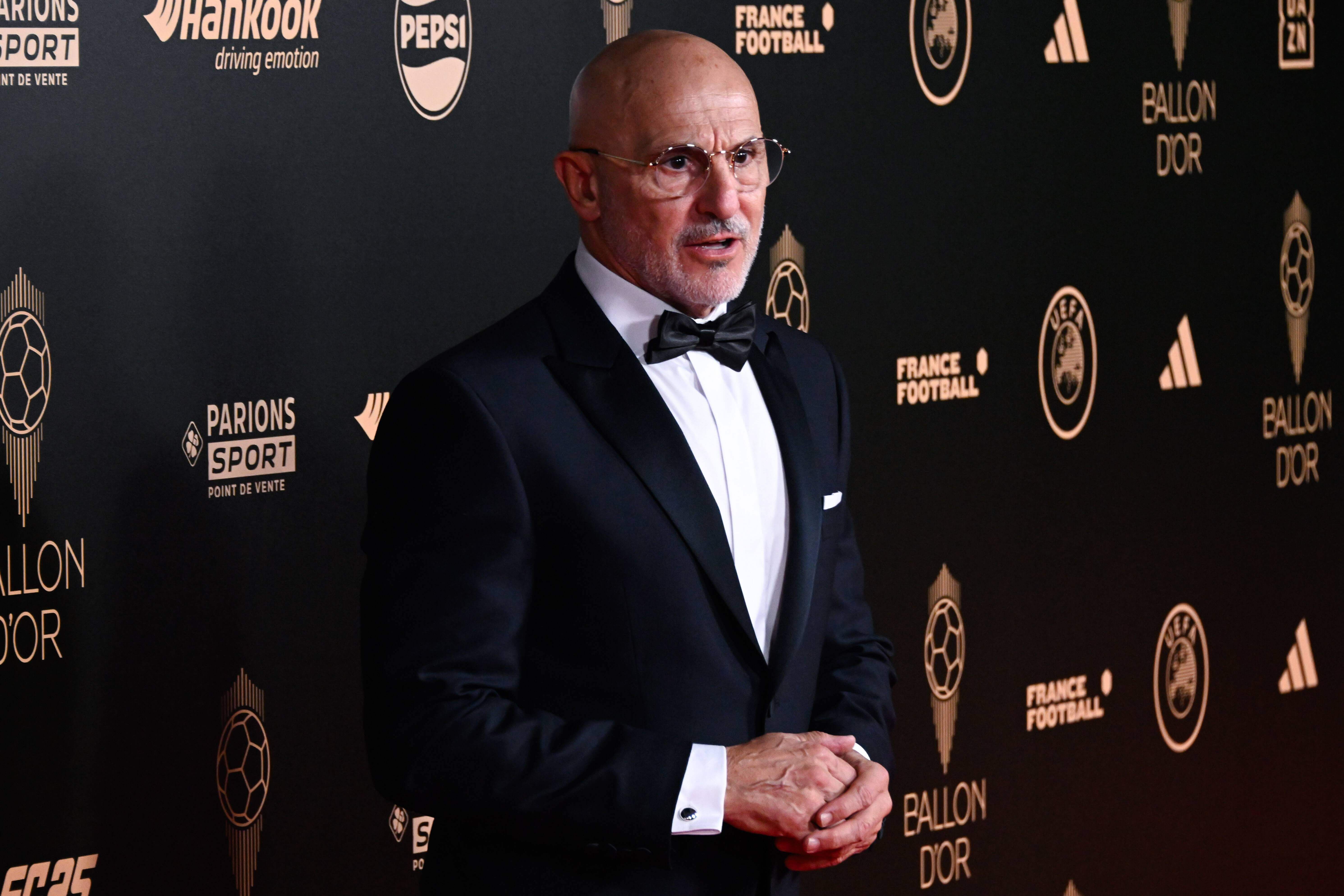 Luis de la Fuente en la ceremonia del Balón de Oro 2024