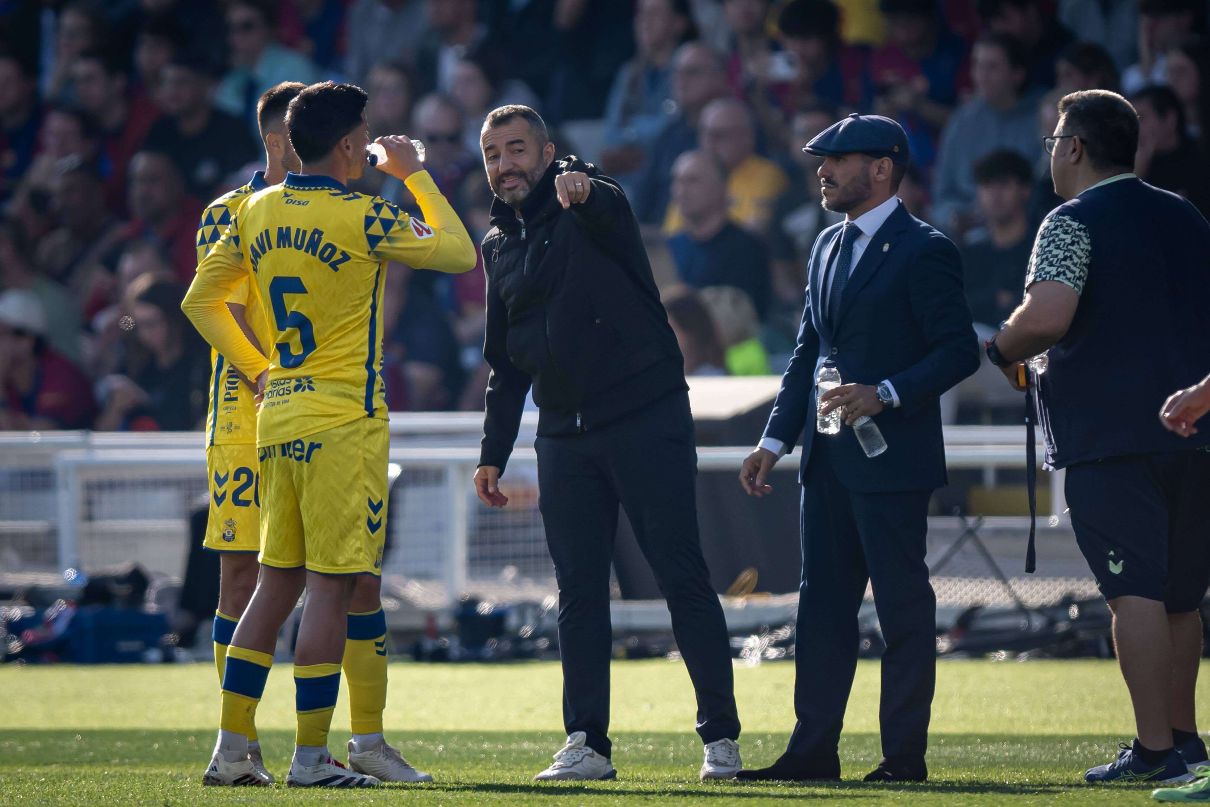 Diego Martínez, durante el Barcelona-Las Palmas.