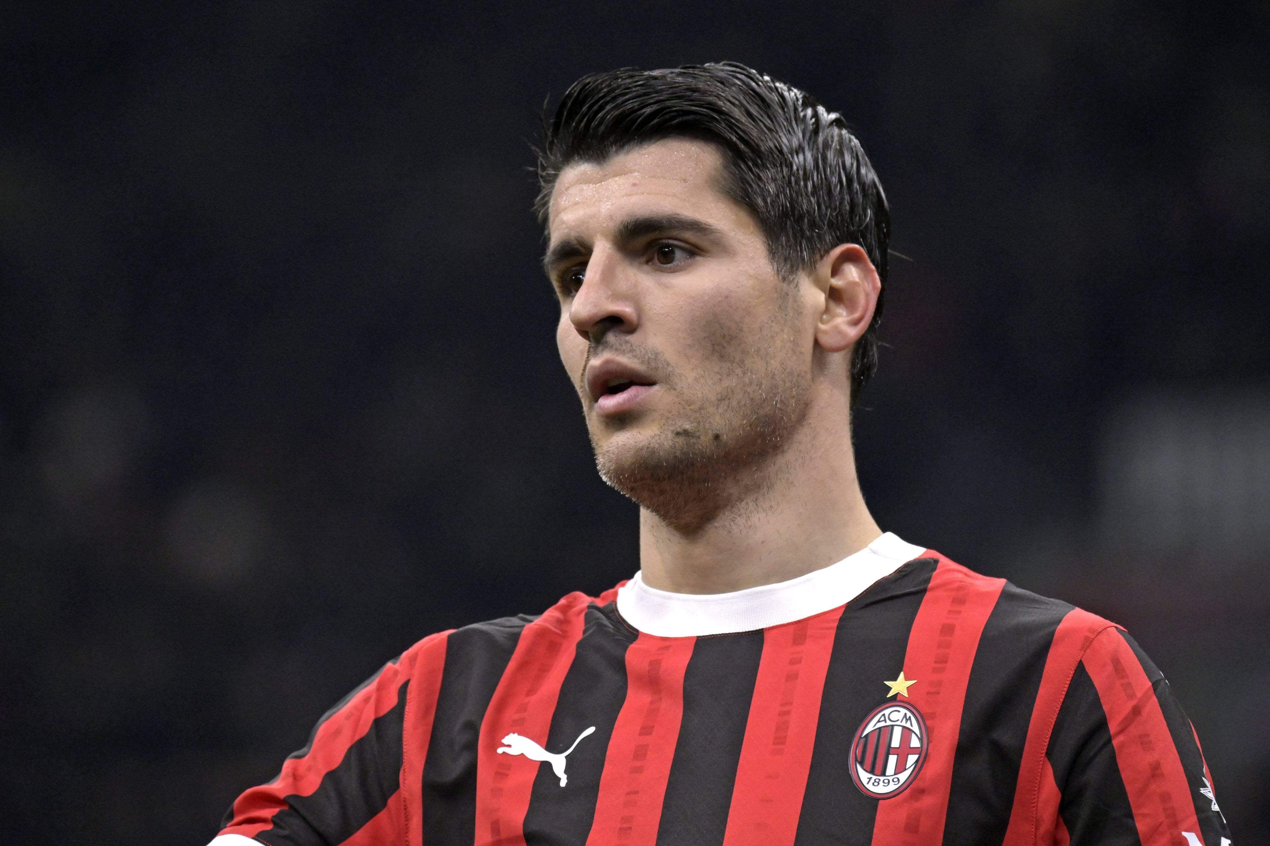 Álvaro Morata, en un partido con el AC Milan.