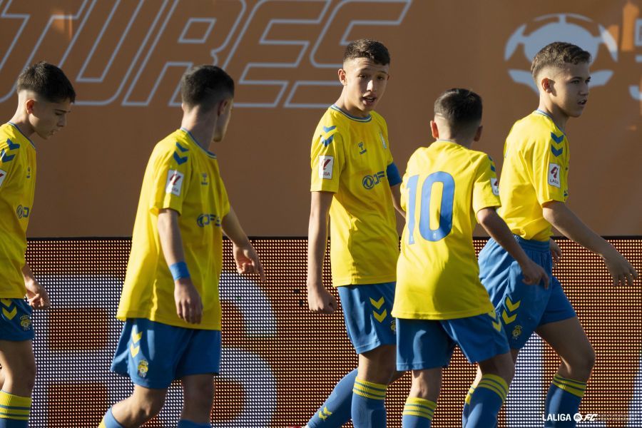  Celebración de Fabio, jugador de Las Palmas.