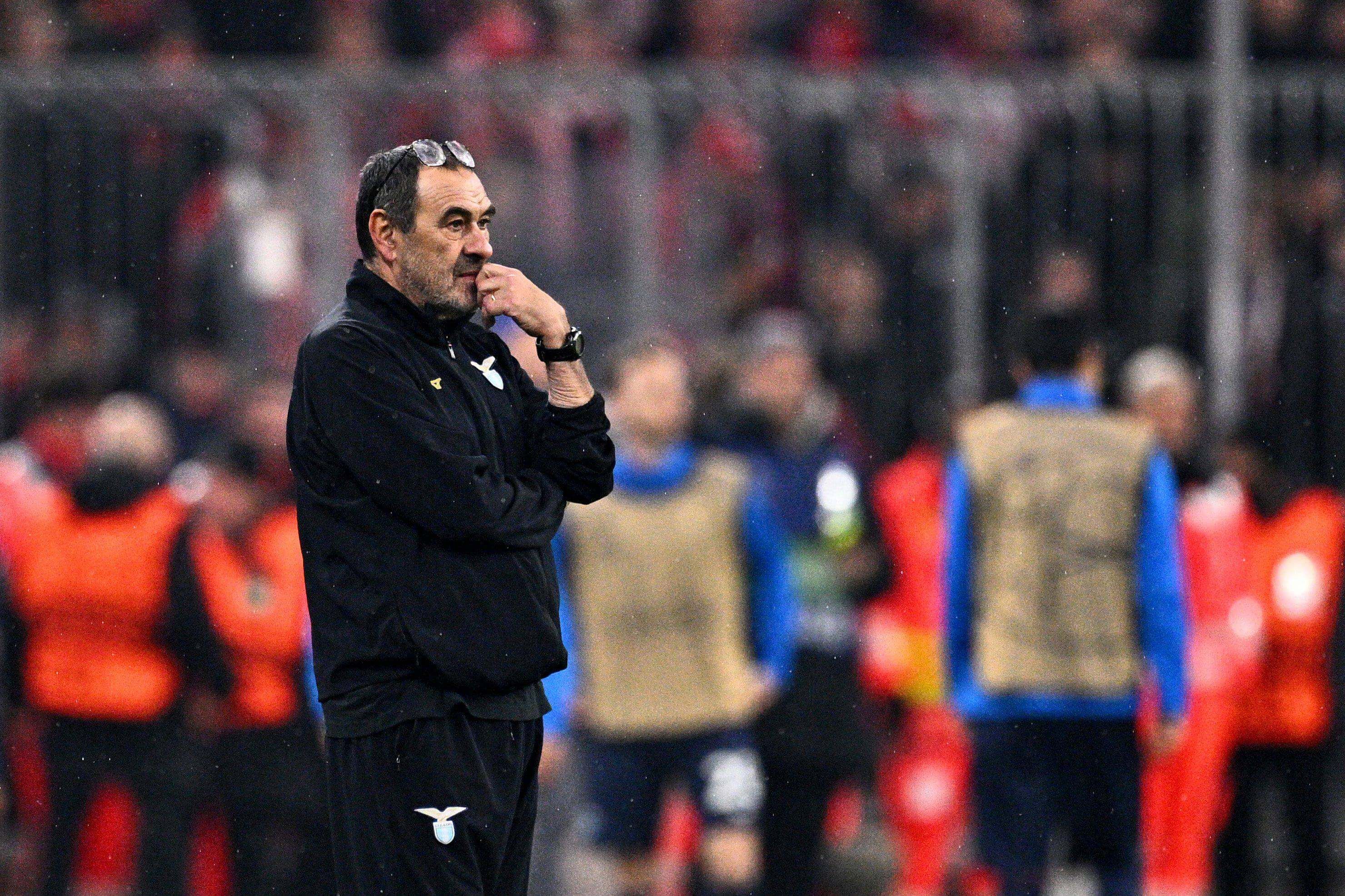  Maurizio Sarri, durante un encuentro con la Lazio.