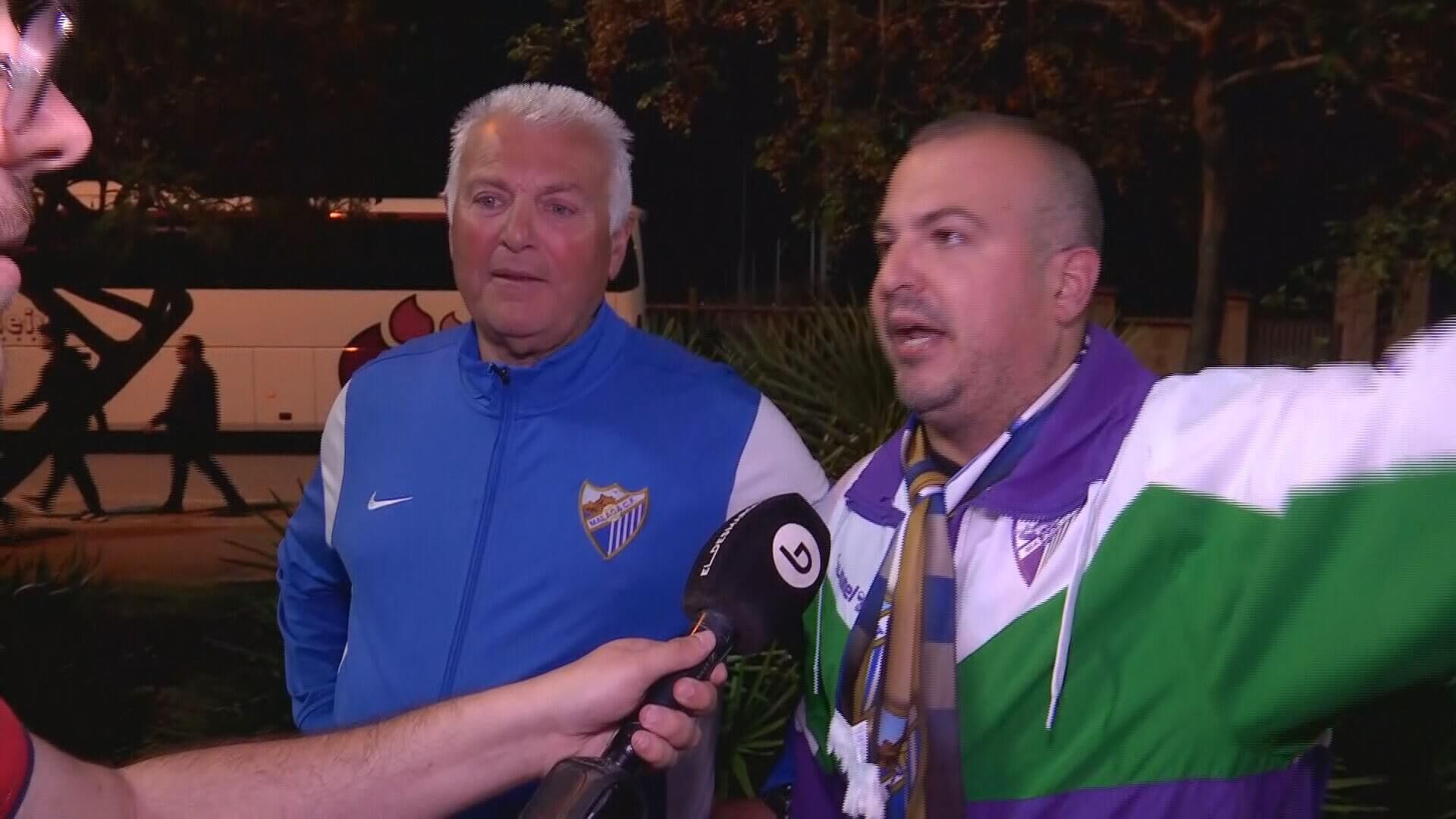 Aficionados del Málaga, descontentos con el equipo tras el empate