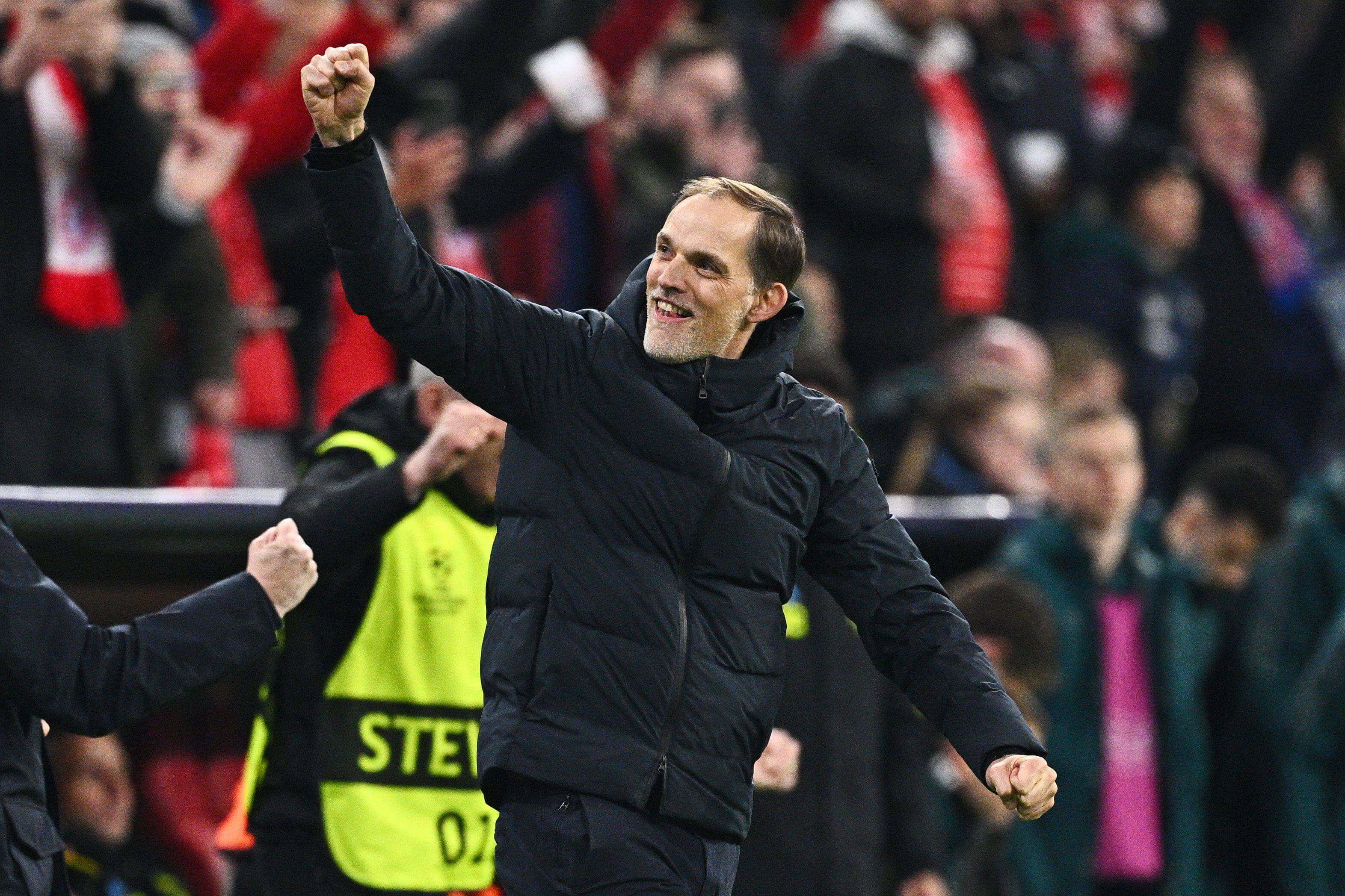 Thomas Tuchel celebrando una victoria del Bayern en Champions (Foto: Cordon Press).