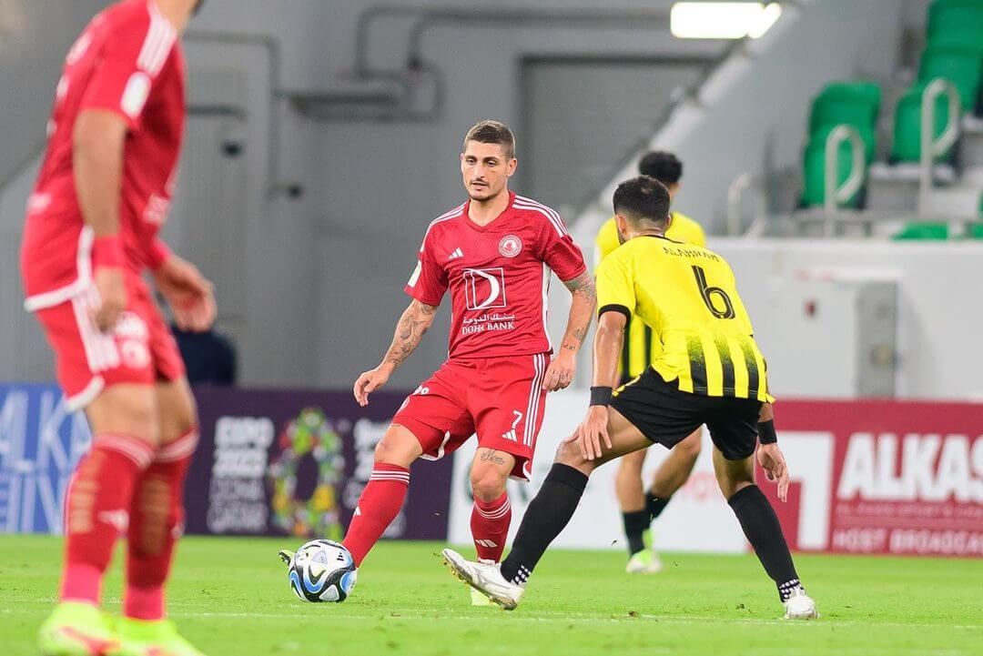  Marco Verratti, jugando un partido en la liga árabe.