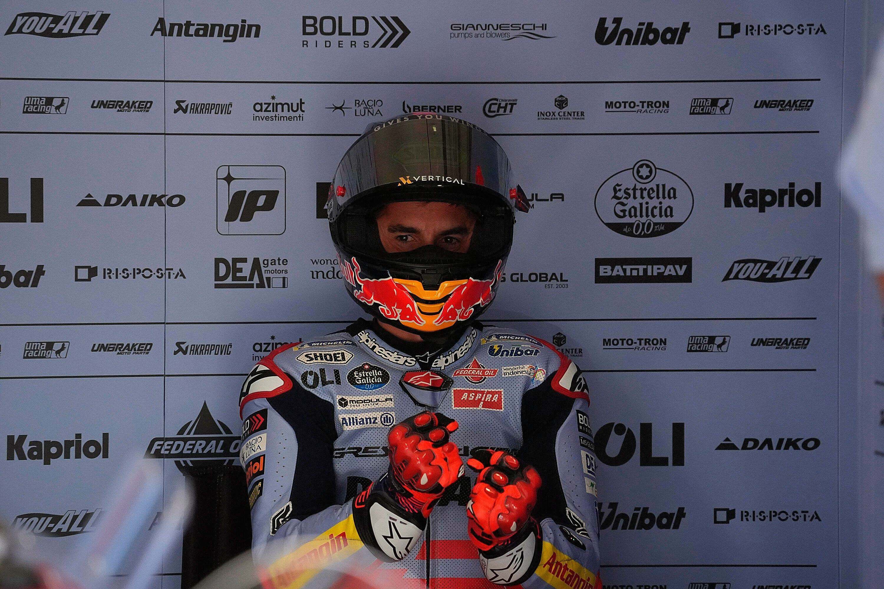 Marc Márquez, en los test de Qatar.