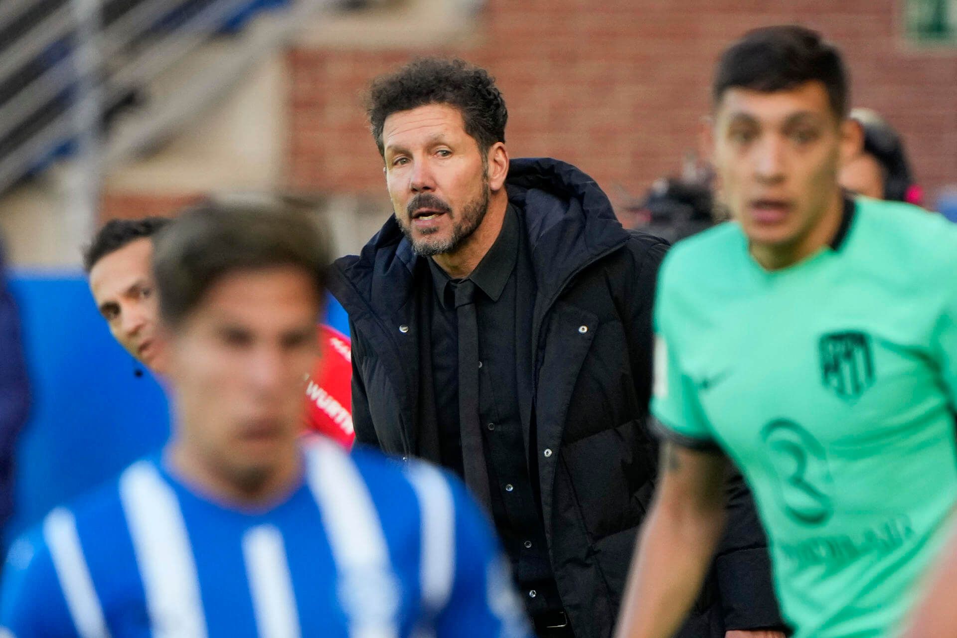 Simeone, durante el Alavés-Atlético.