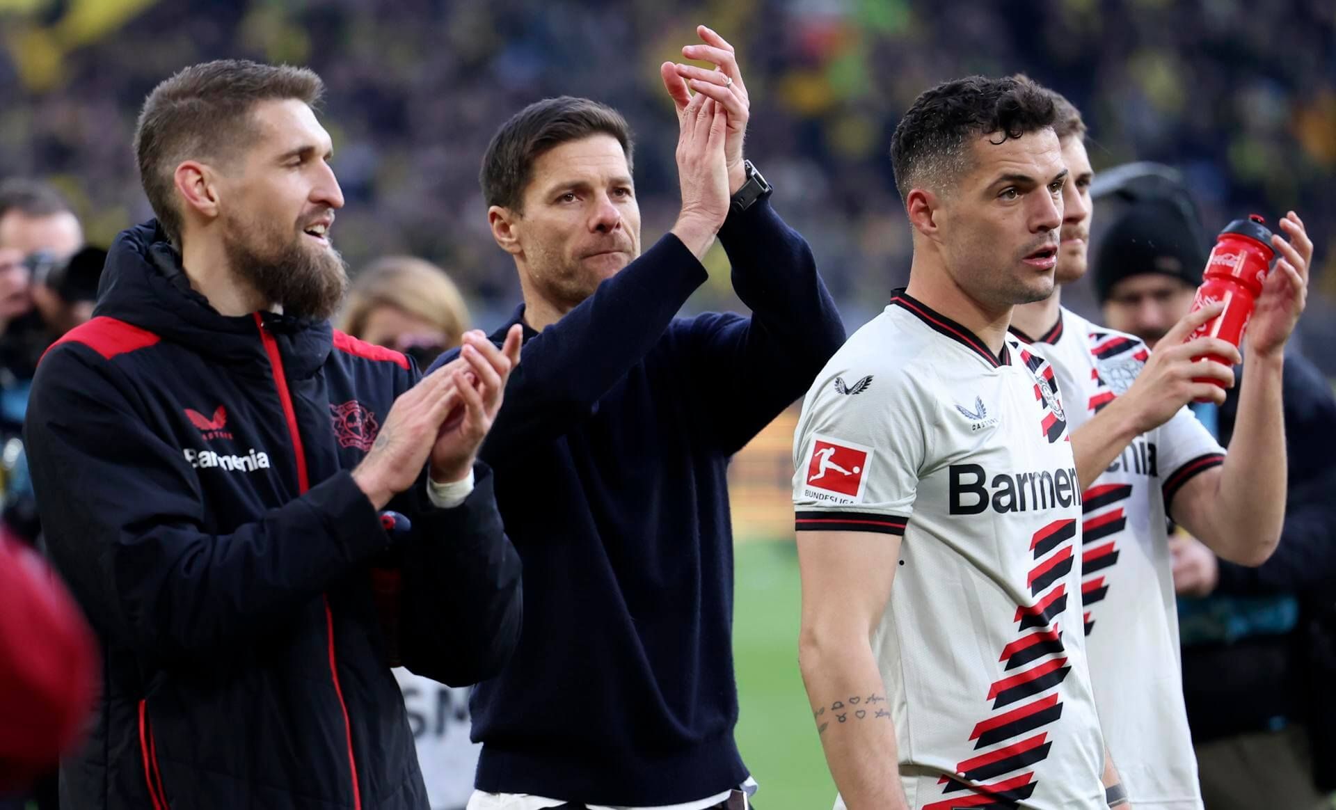 Xabi Alonso celebra el empate ante el Borussia Dortmund (EFE)