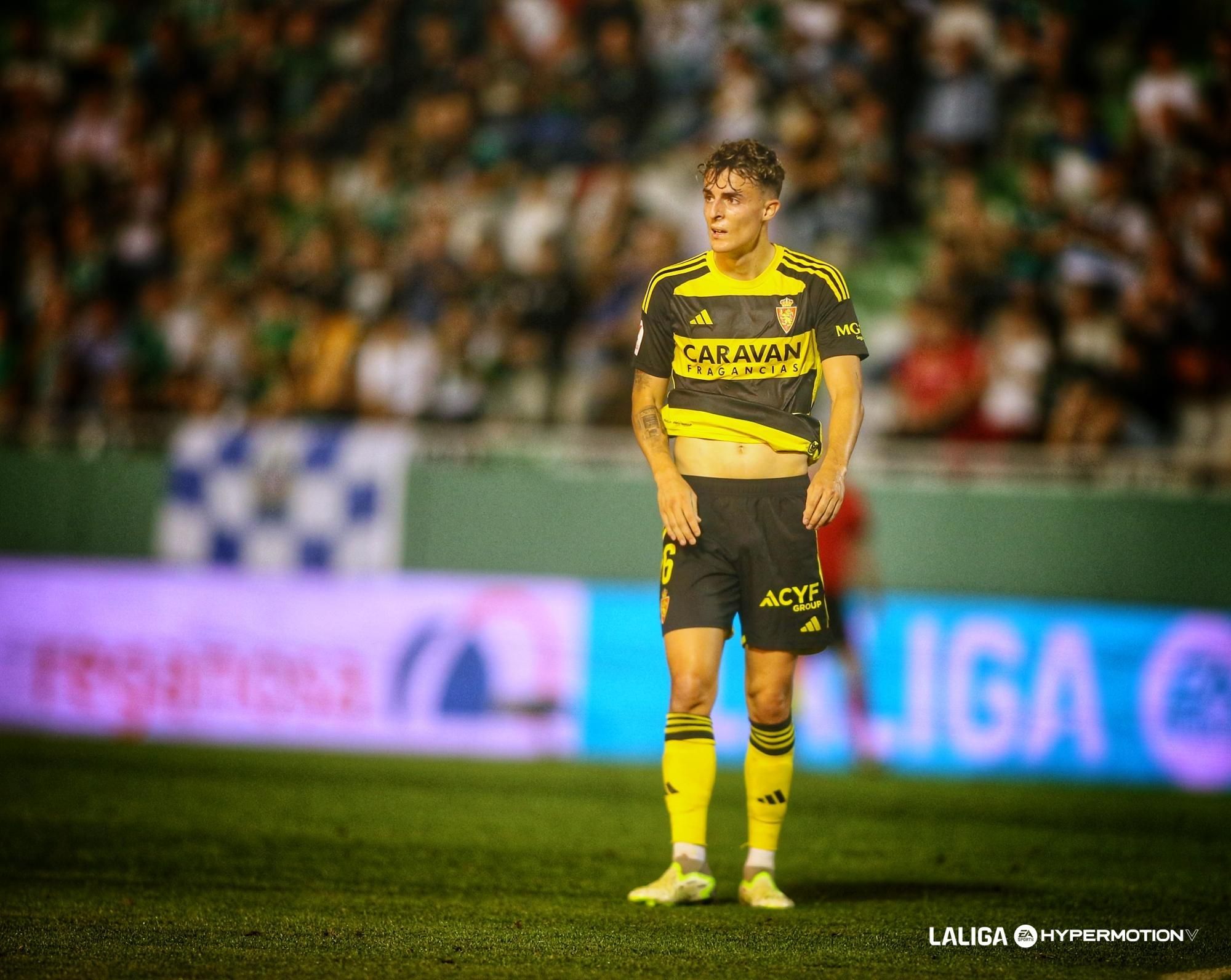  Alejandro Francés, en el Racing de Ferrol - Real Zaragoza.