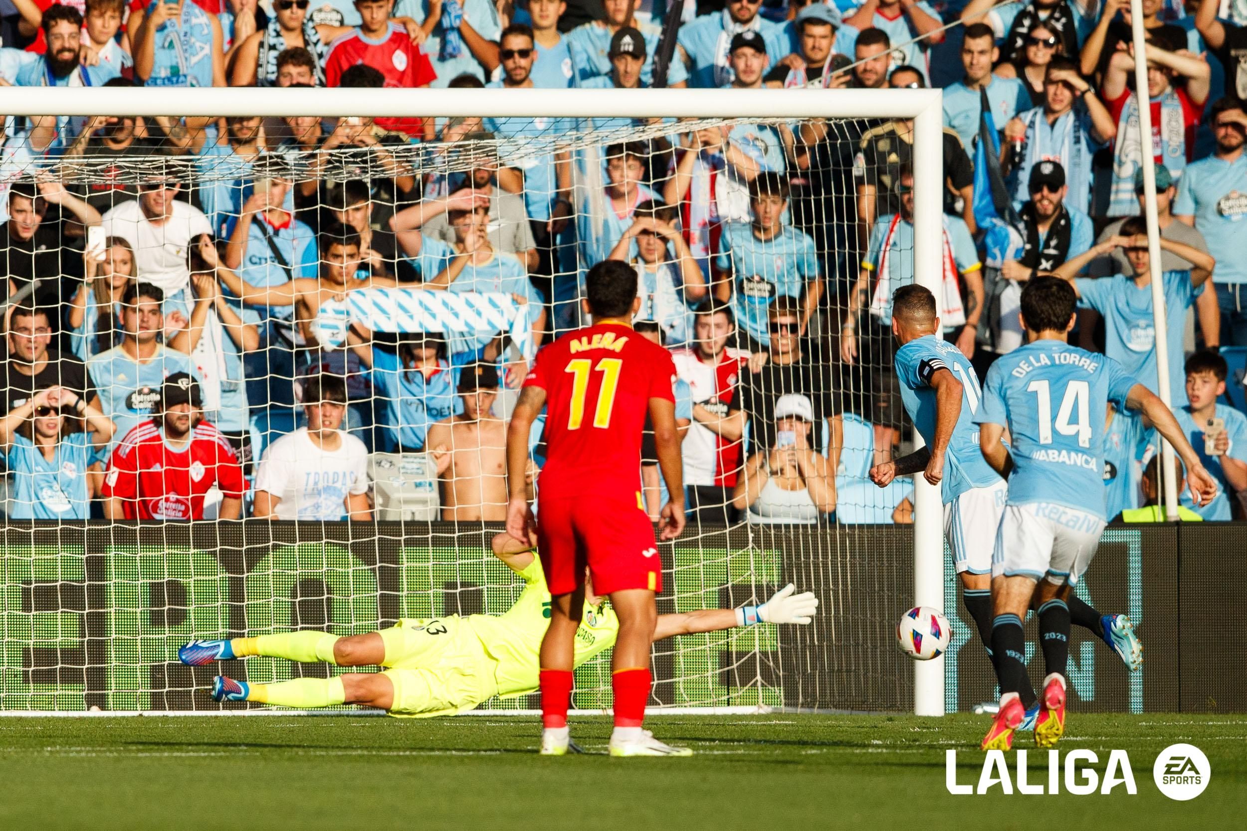 Penalti fallado por Aspas en el Getafe - Celta.