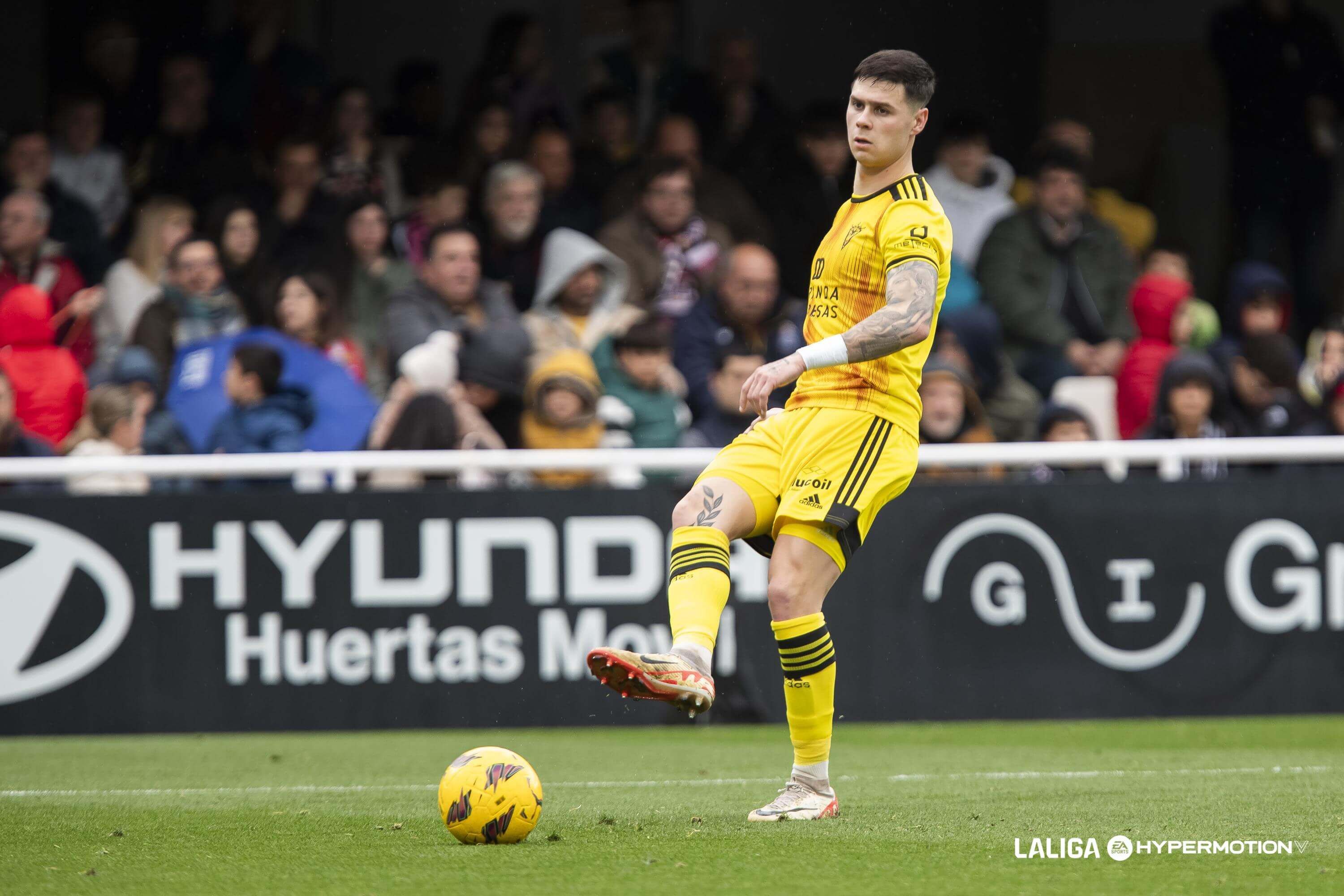 Sergio Barcia, jugador del Mirandés que interesa al Real Sporting.