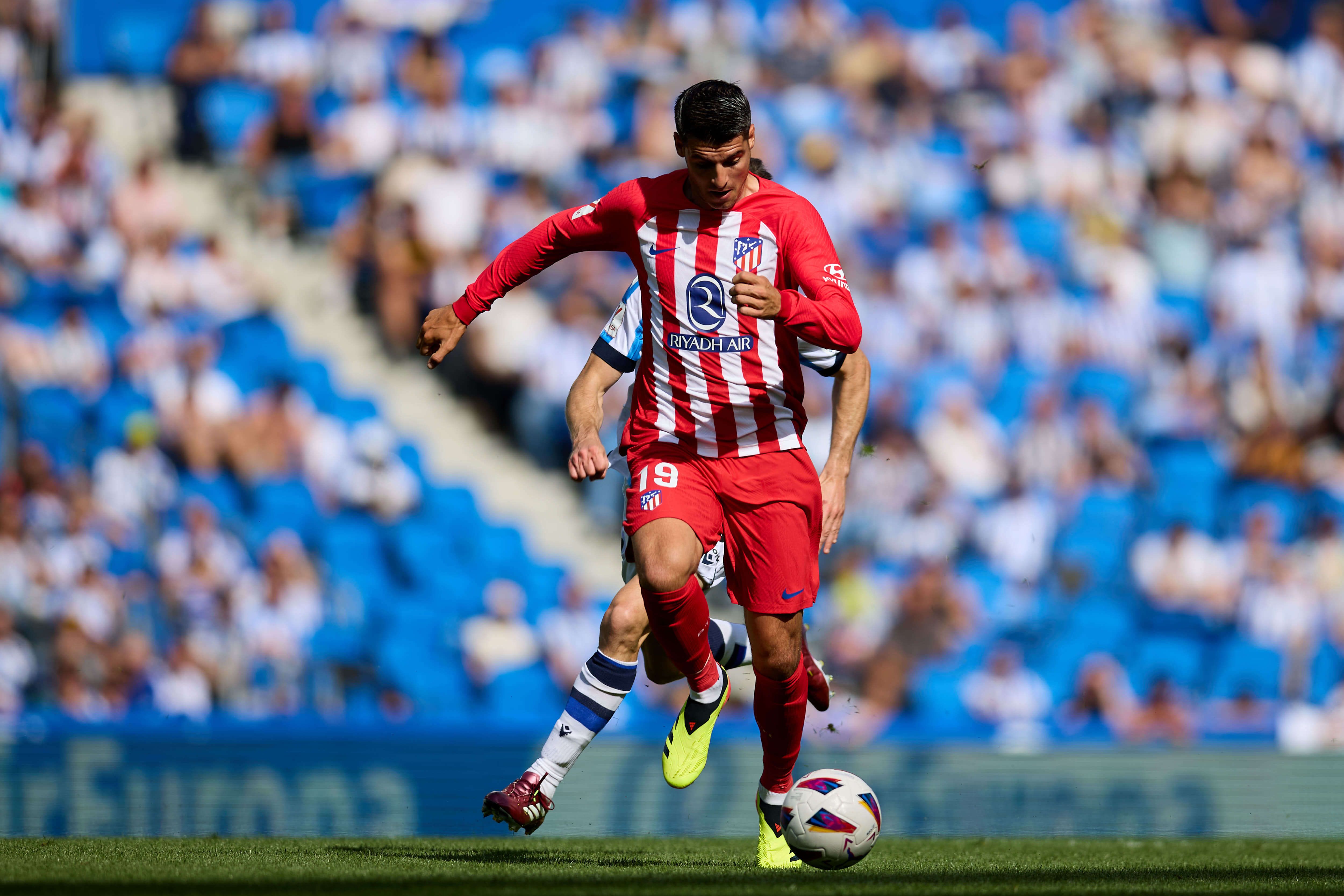 Álvaro Morata, en la visita del Atlético a la Real Sociedad.