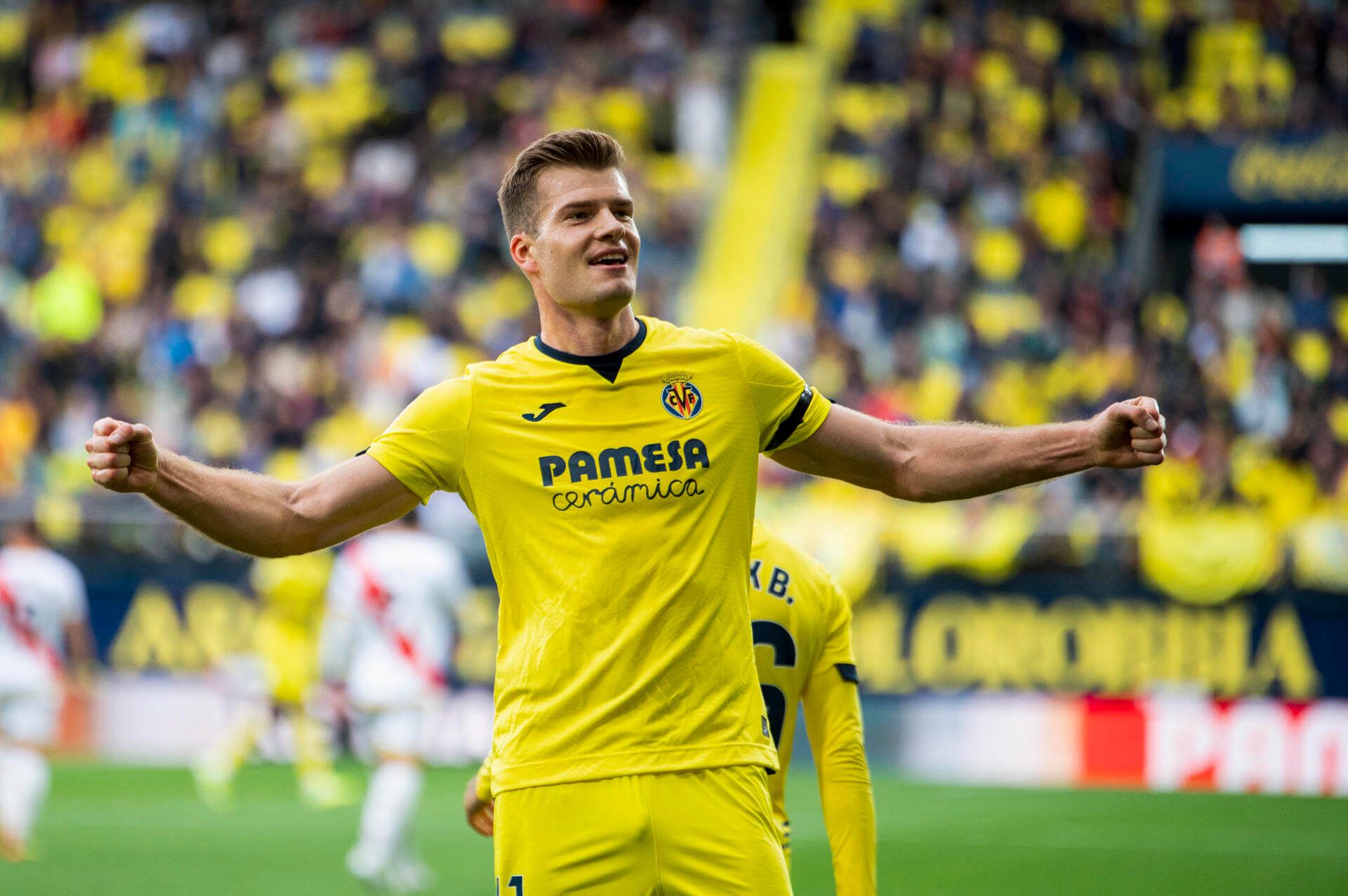  Alexander Sorloth celebrando un gol con el Villarreal.