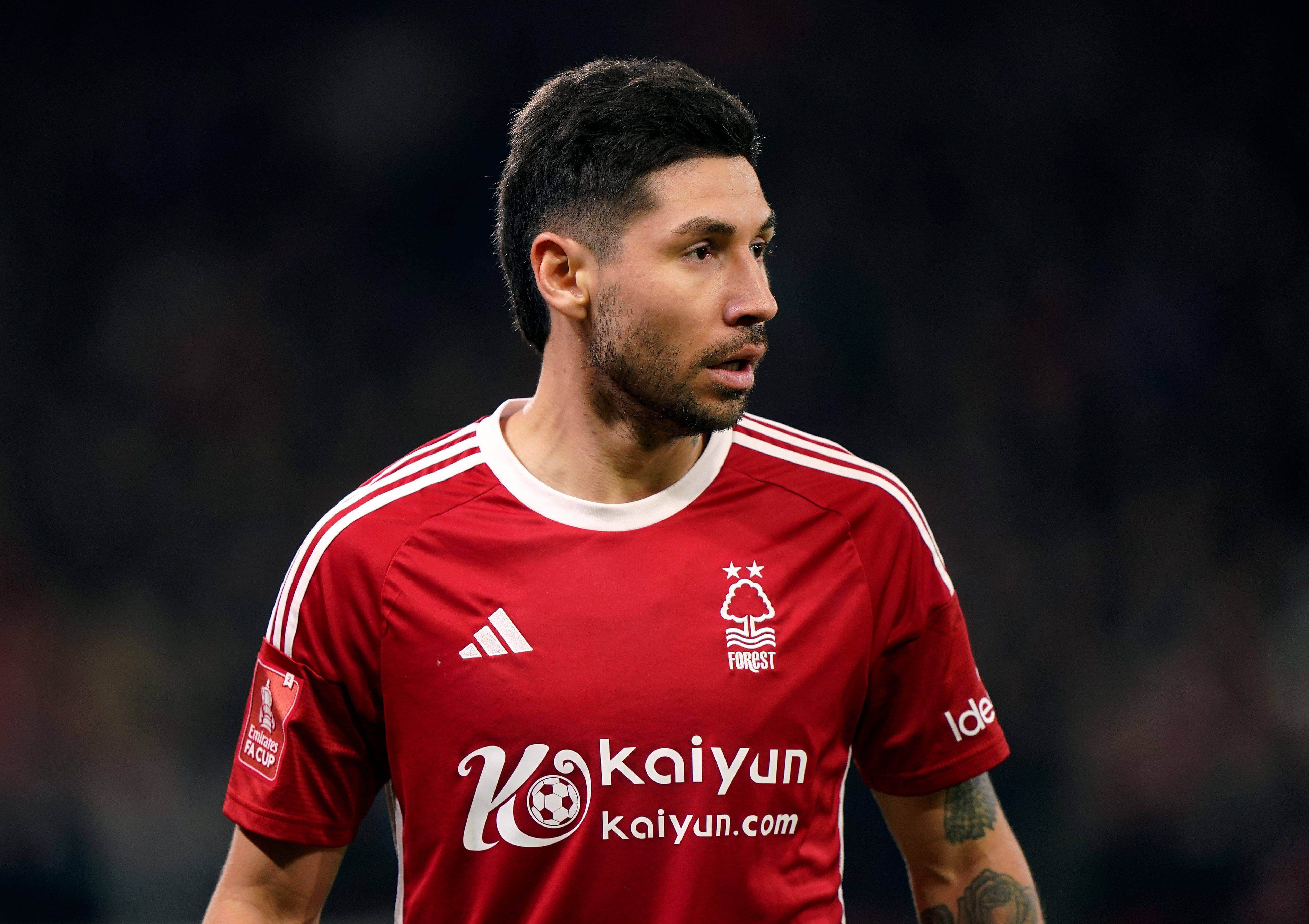  Montiel, en su último partido con el Nottingham Forest.