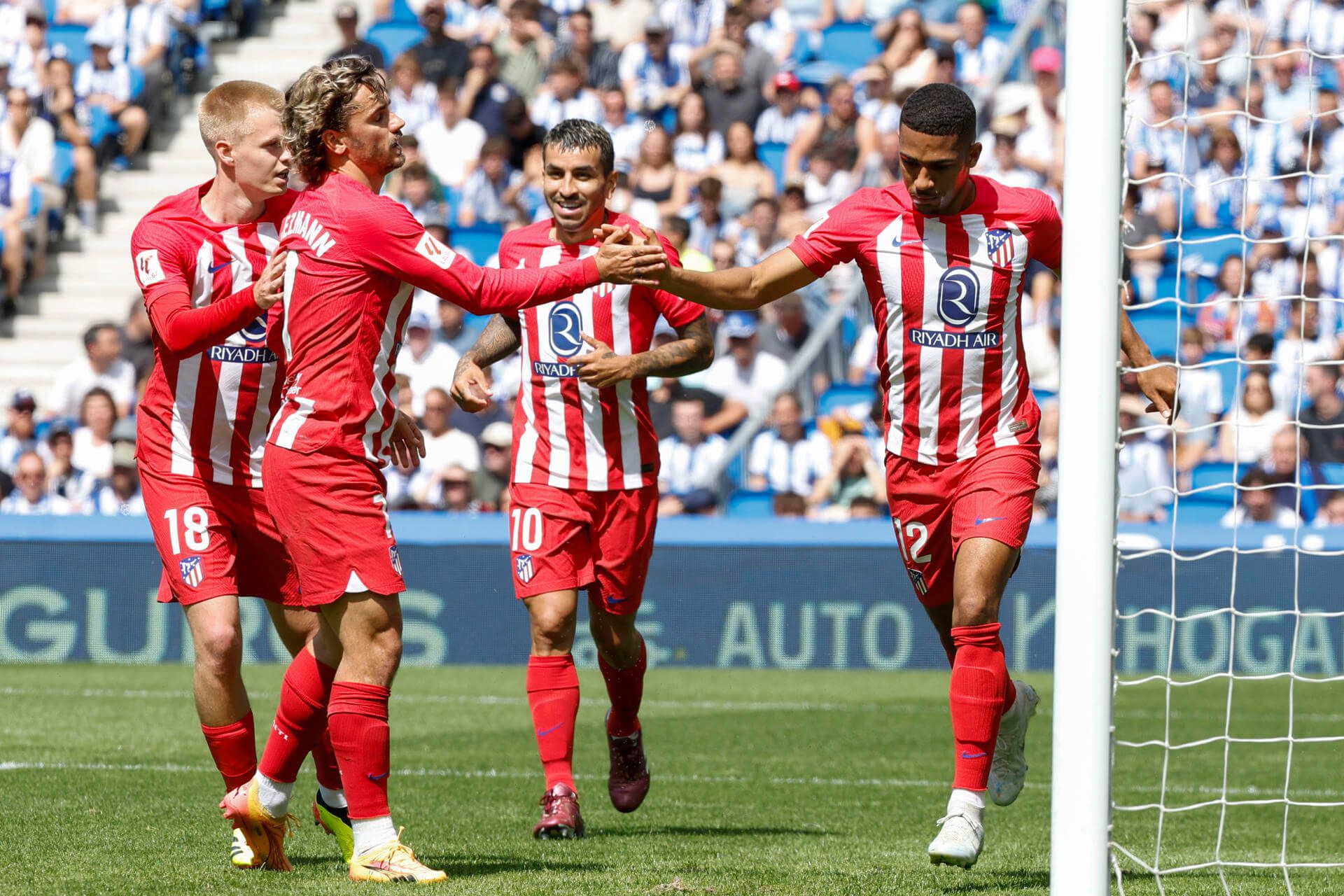  Samu Lino celebrando su gol ante la Real Sociedad.