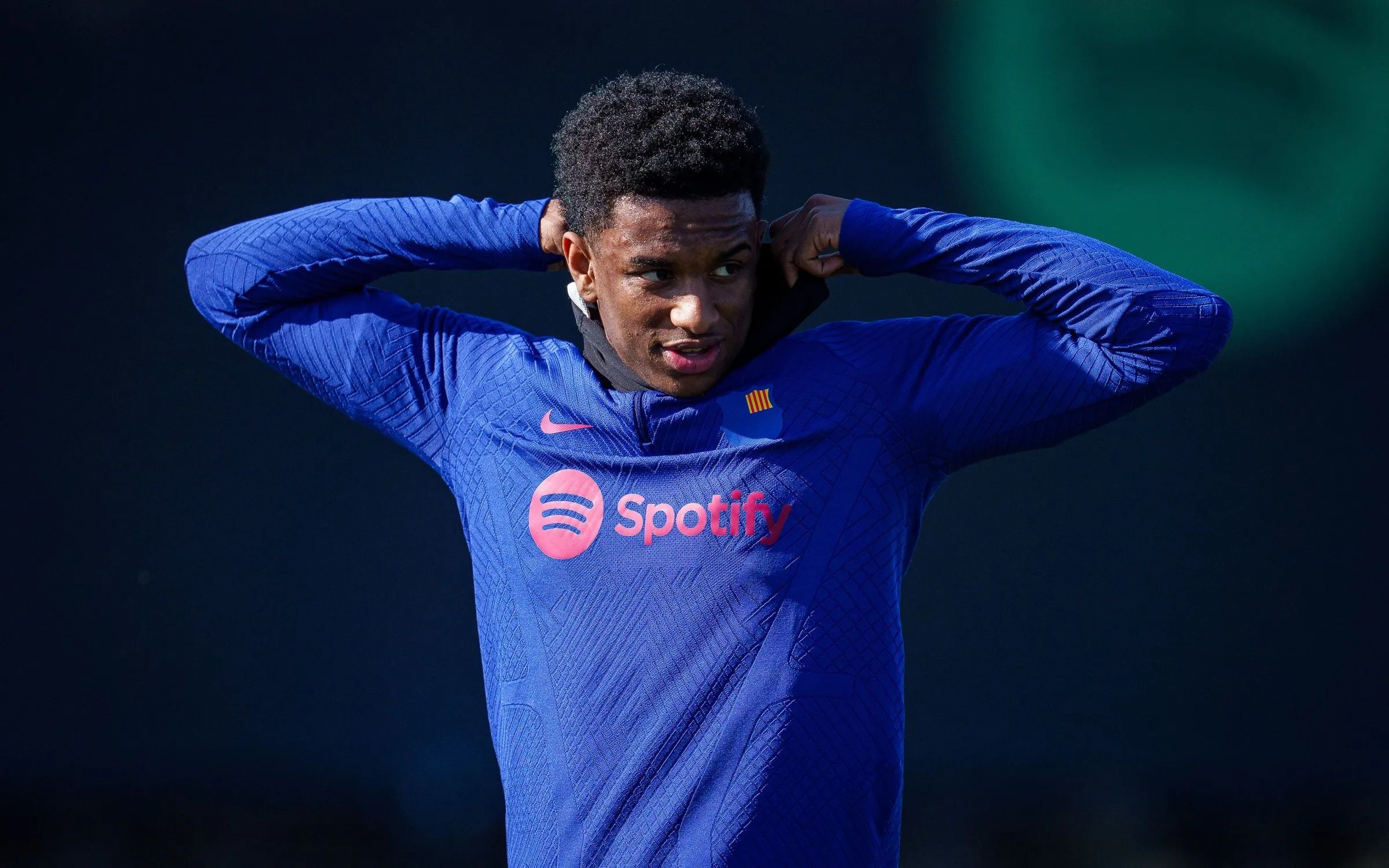 Alejandro Balde, en una sesión del Barcelona (Foto: FCB).