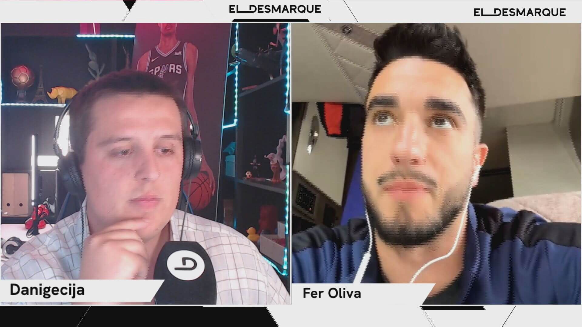 Fer Oliva, aficionado del Atlético, en el canal de Twitch de ElDesmarque