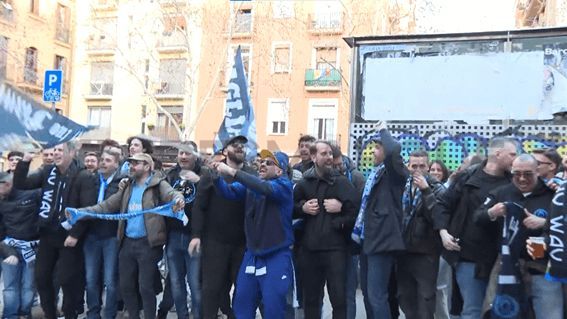  Aficionados del Nápoles en Barcelona