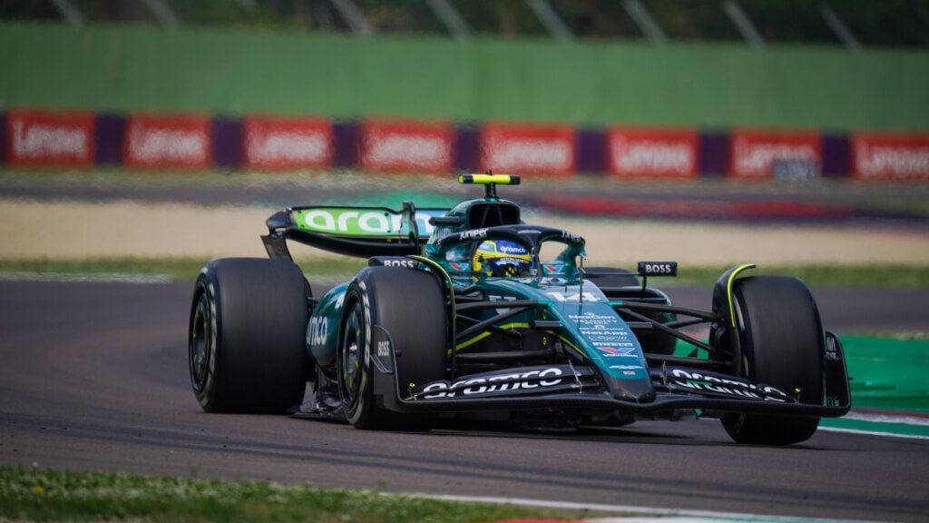 Fernando Alonso, en el GP de Imola.