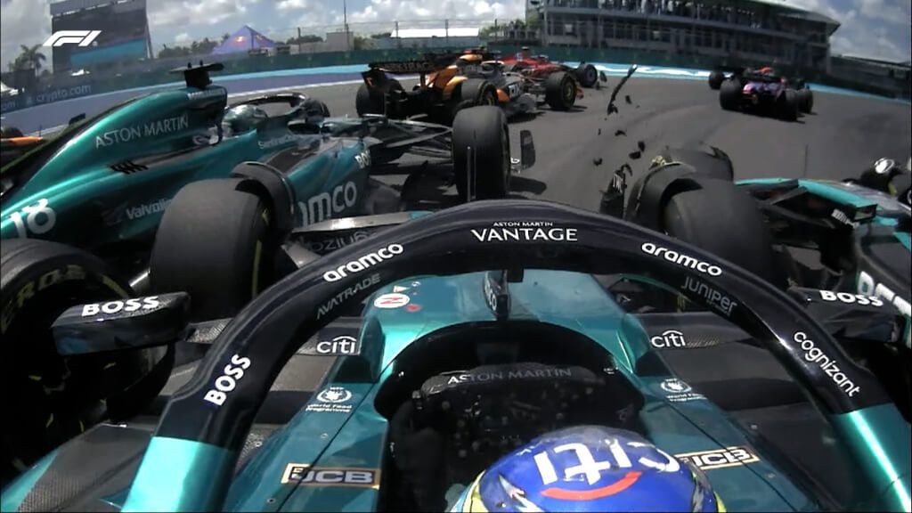  Fernando Alonso, en la sprint de Miami.