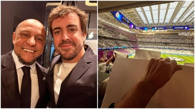 Fernando Alonso en el Santiago Bernabéu