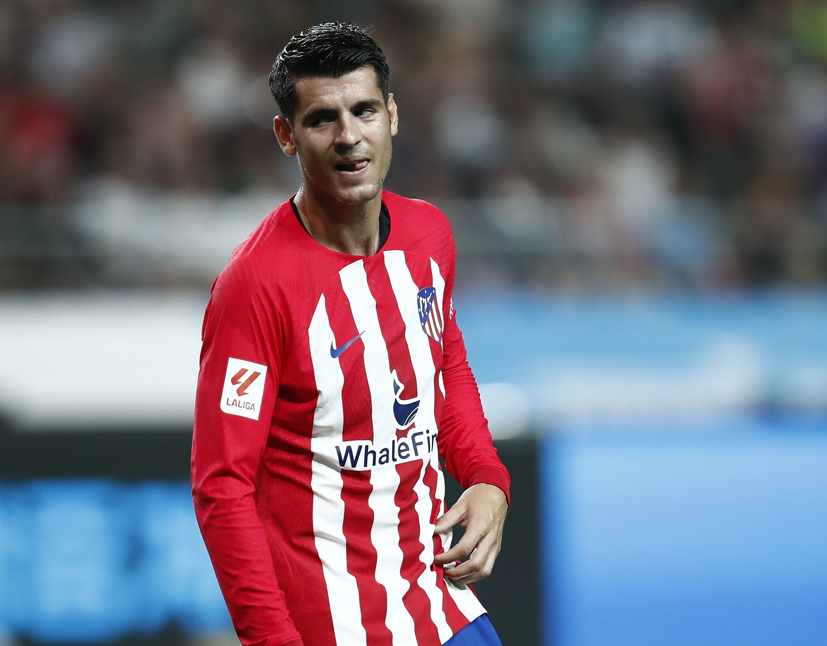 Álvaro Morata, en un partido del Atlético de Madrid.