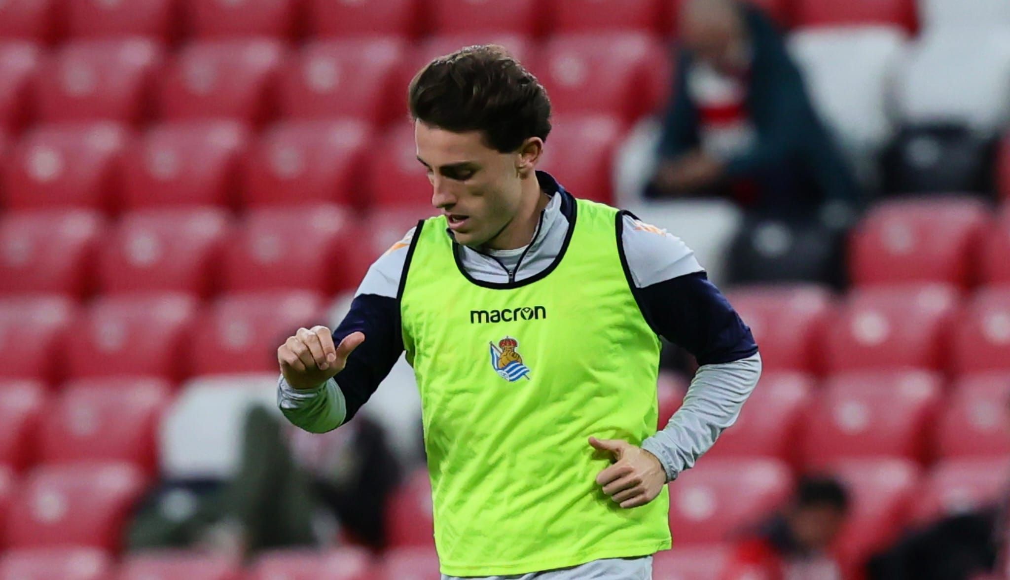  Álvaro Odriozola, en la previa del partido en San Mamés.