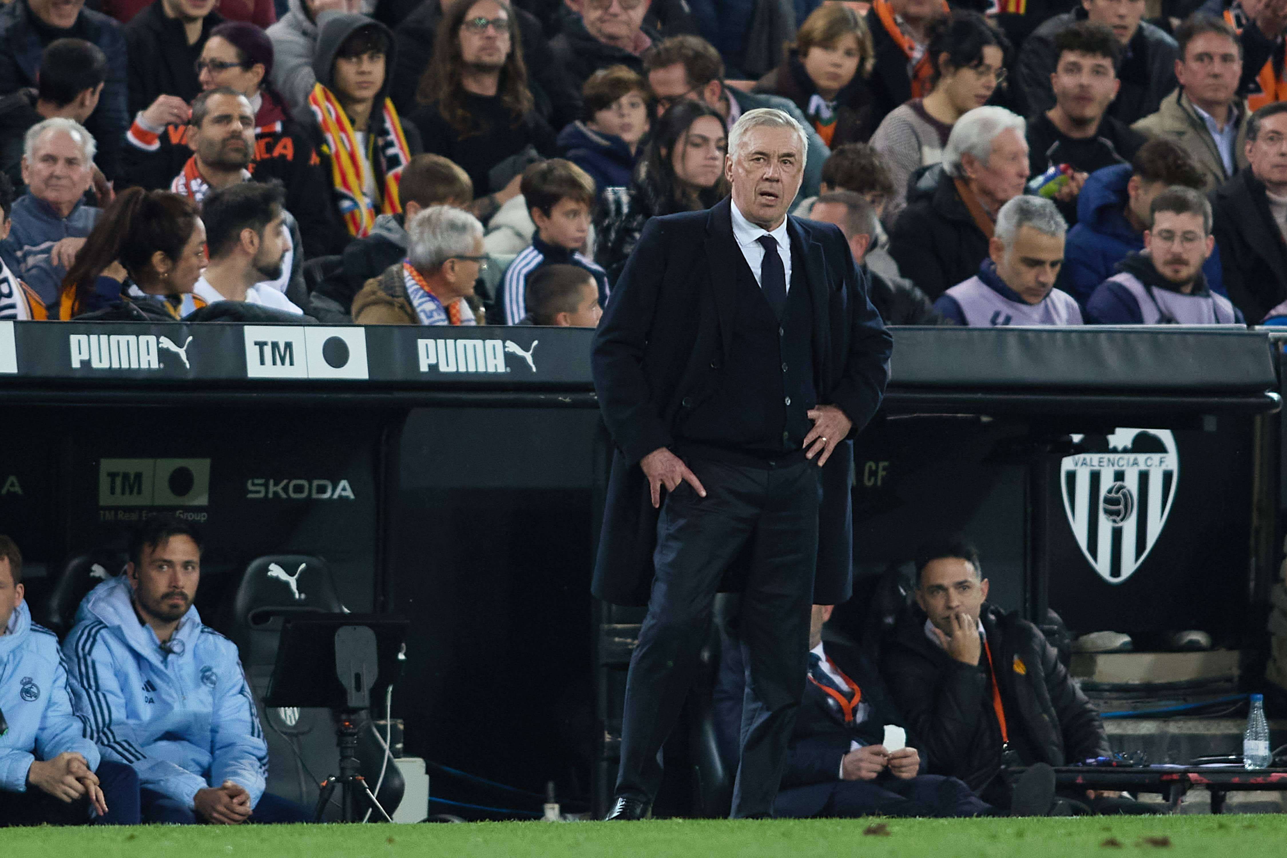  Carlo Ancelotti en el Valencia-Real Madrid (Cordon Press)