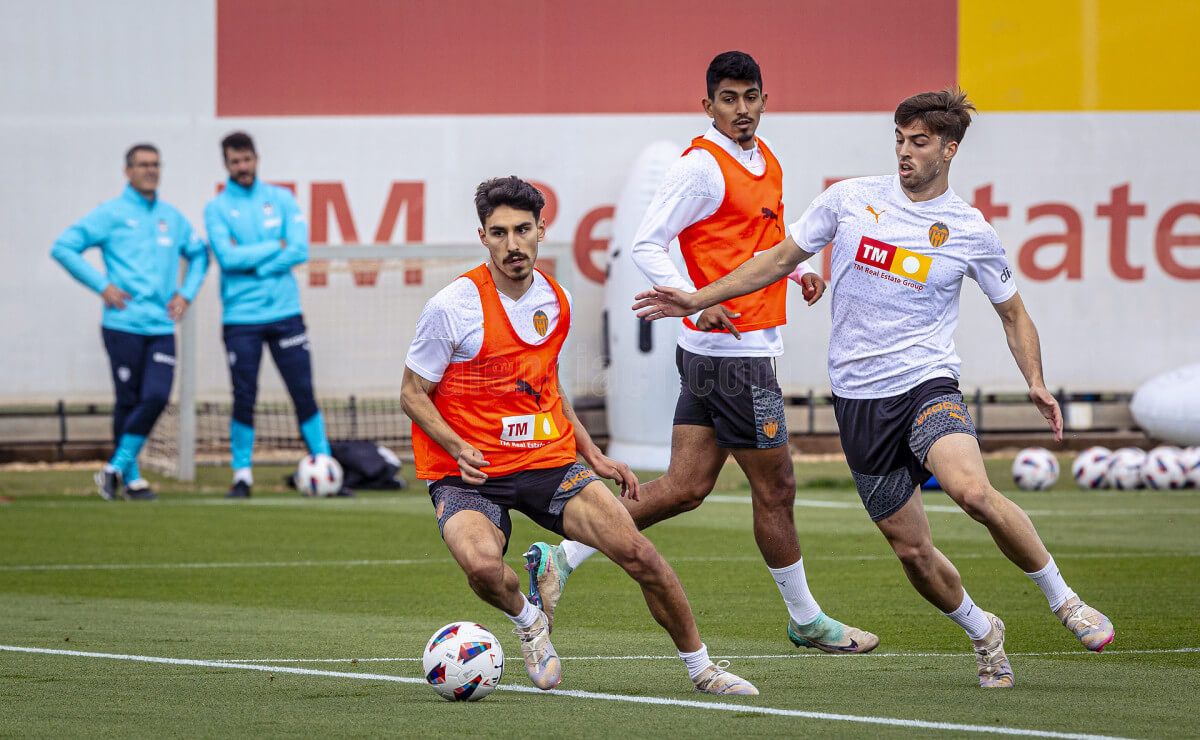  André Almeida, en el entrenamiento de este miércoles.