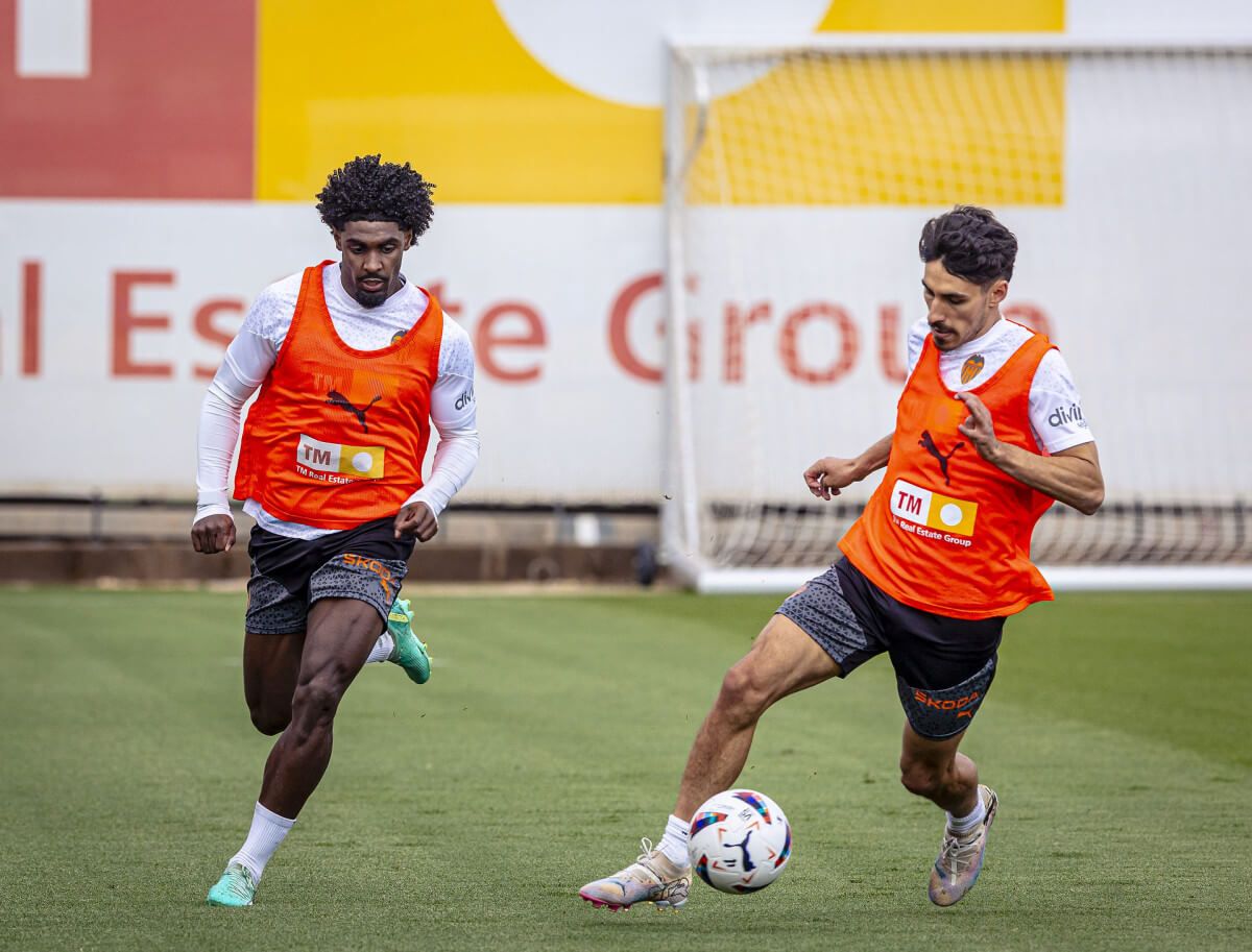  André Almeida, en el entrenamiento de este miércoles.