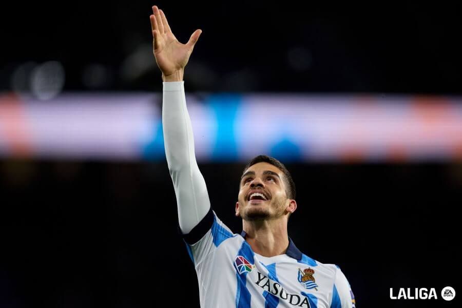 André Silva anotó el gol de la victoria de la Real Sociedad.