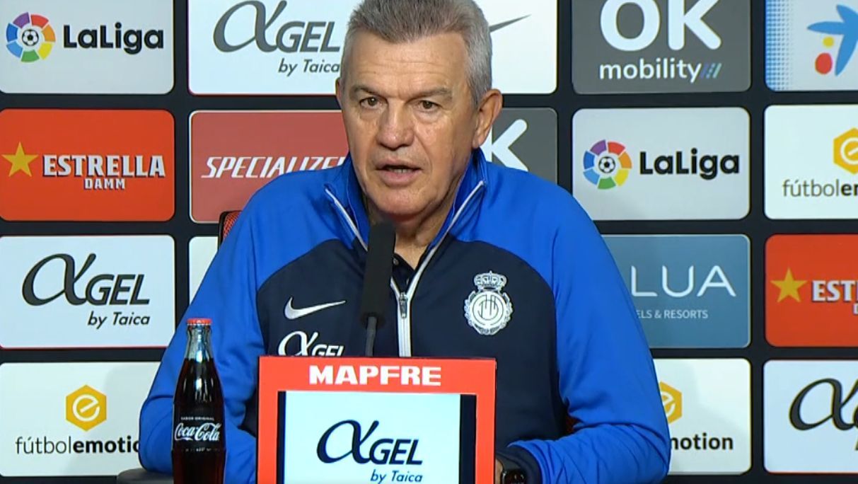  Aguirre, en la rueda de prensa posterior al Mallorca 1 - 2 Atlético de Madrid.