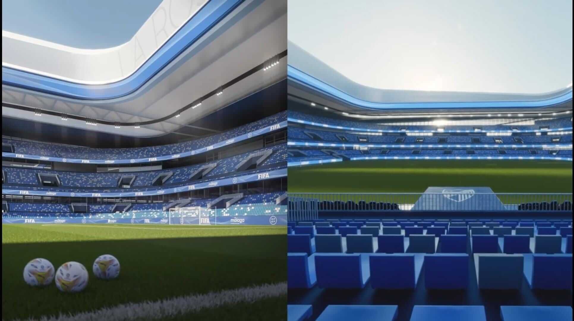  Así quedaría el interior de La Rosaleda tras la remodelación.