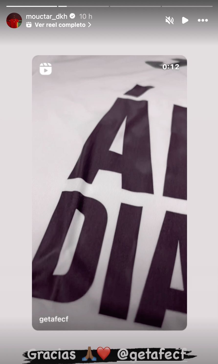  Un "gracias" al Getafe CF.