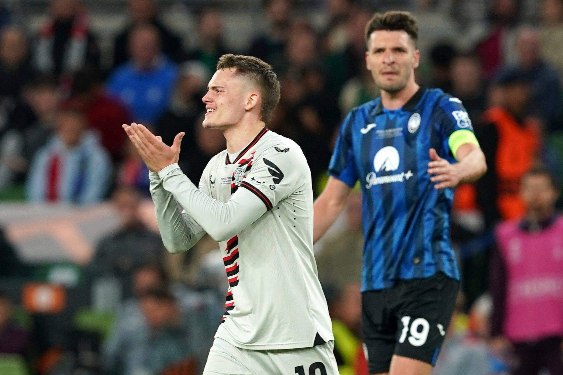 Florian Wirtz se lamenta en la final de la Europa League Atalanta-Bayer Leverkusen (Foto: Cordon Pr