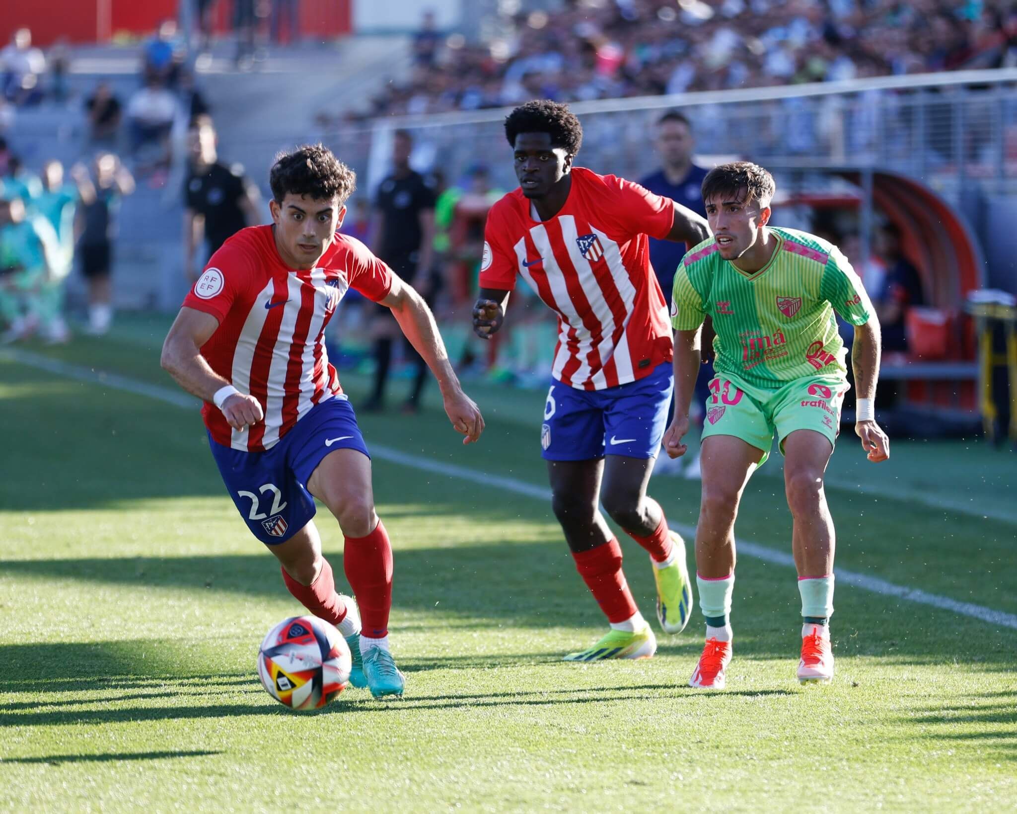  Lance del Atlético B - Málaga CF.