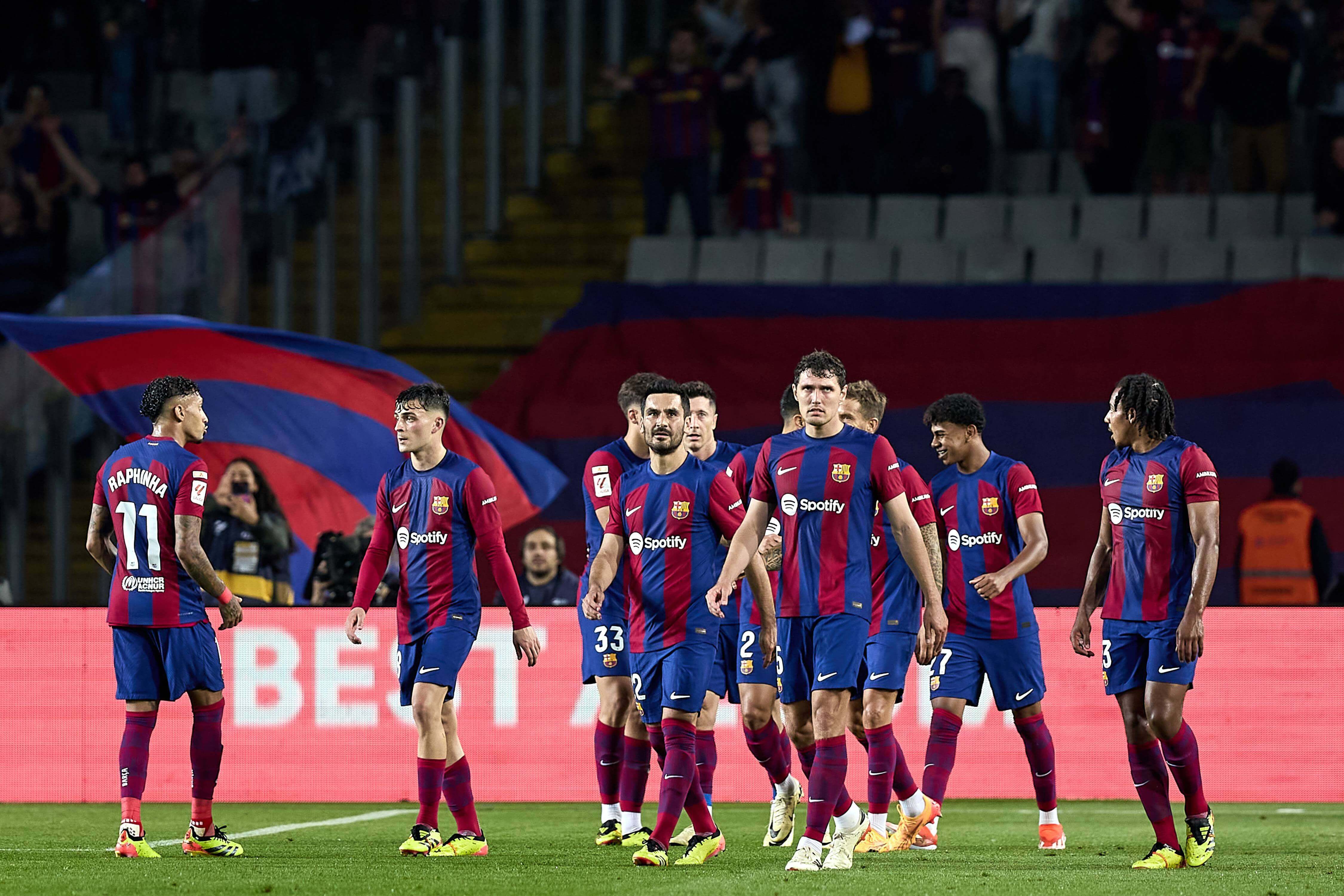  Celebración del gol de Lamine Yamal en el Barça-Real Sociedad.