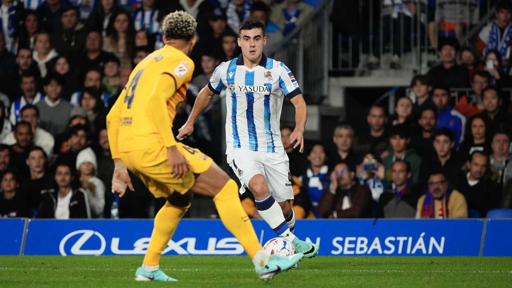 Barrenetxea, durante el Real Sociedad - Barcelona de la primera vuelta(Foto: RSO).