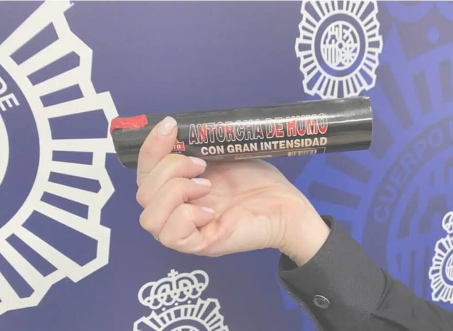  Bengala decomisada en Mestalla