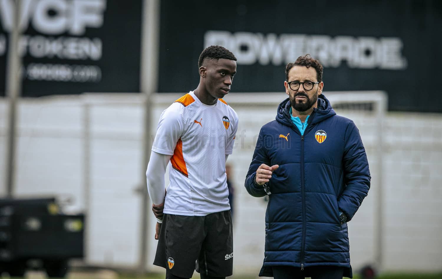 Bordalás charla con Moriba