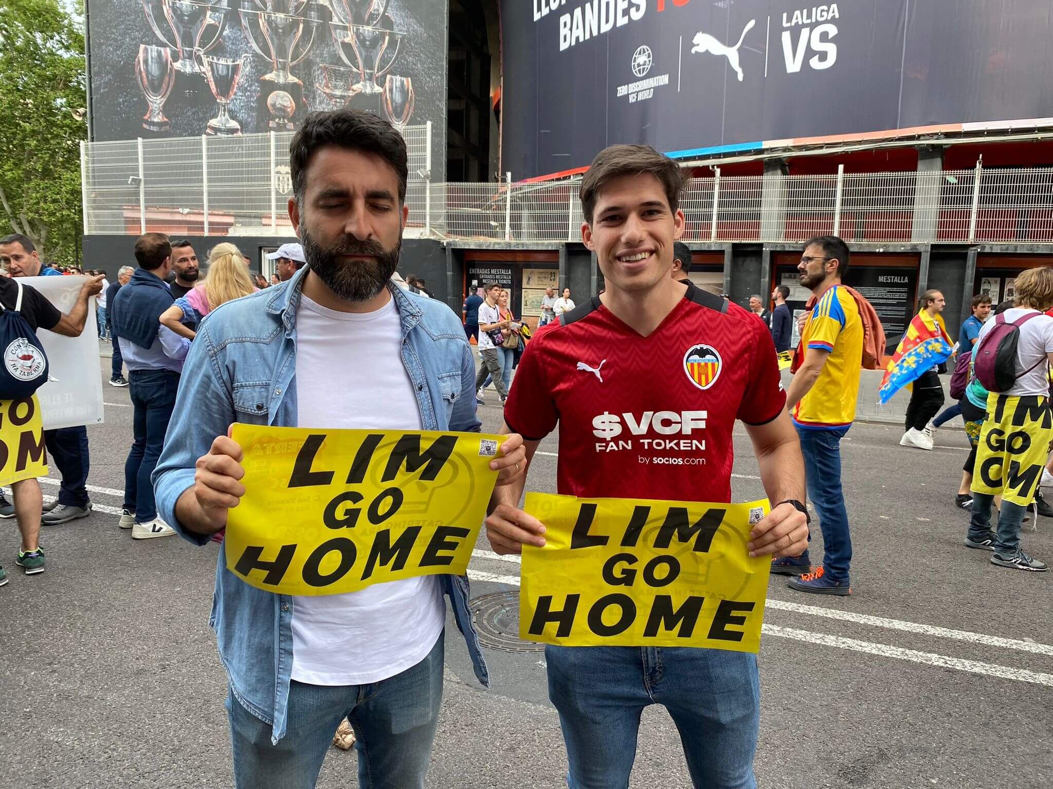  Javier Mateo y Borja Sanjuán, en el 19M contra Peter Lim.