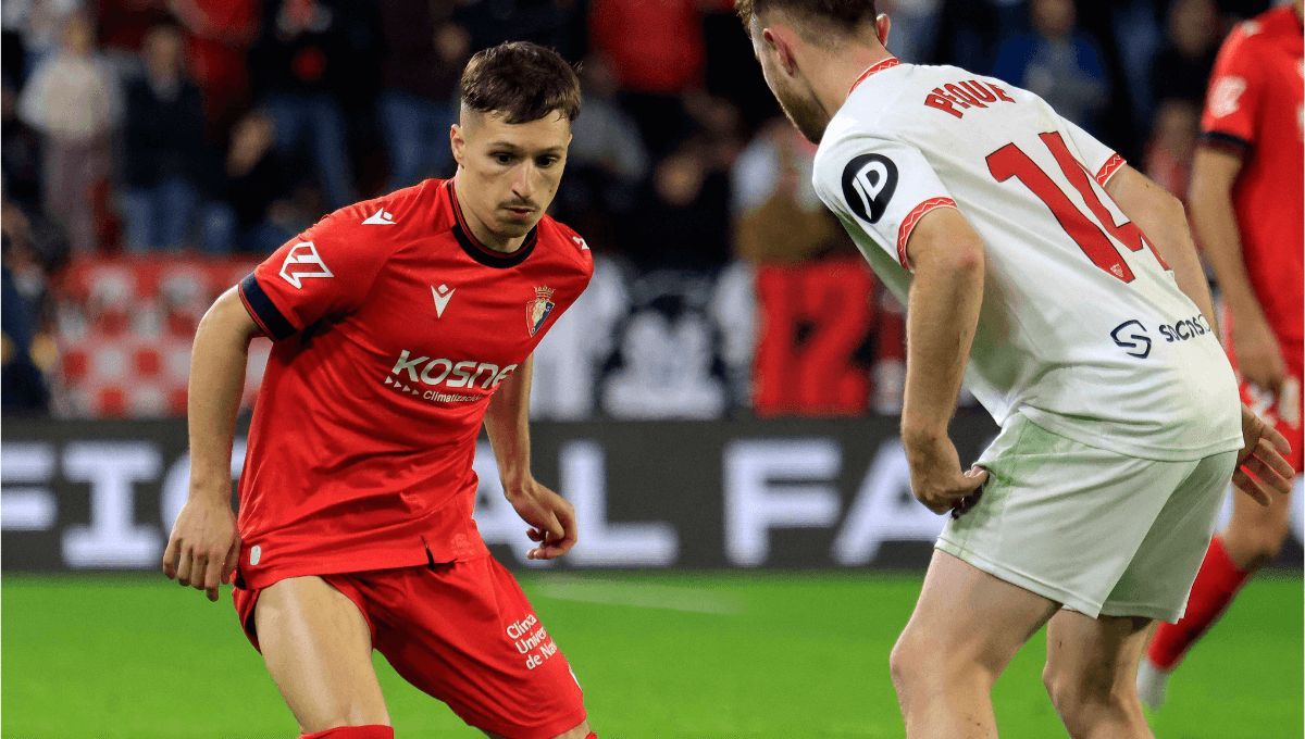 Bryan Zaragoza, durante el Sevilla-Osasuna (Foto: Cordon Press).