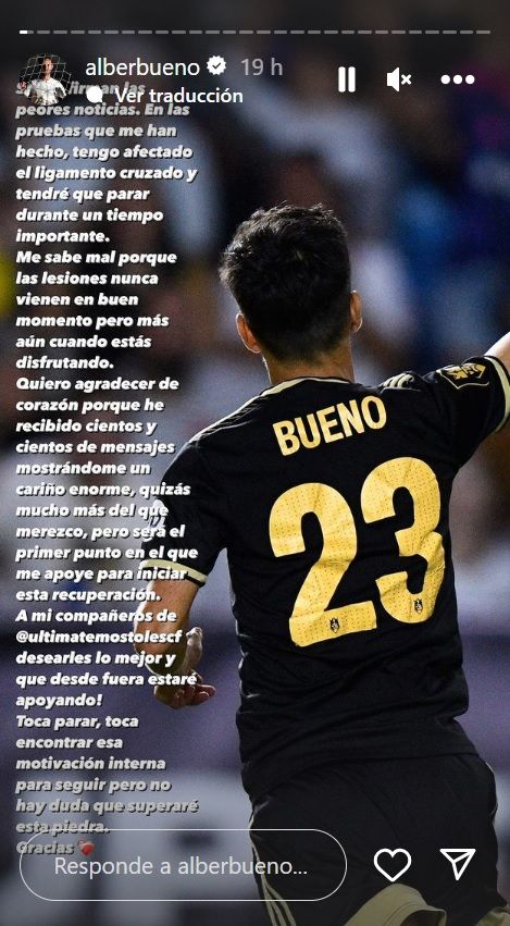  La confirmación de Alberto Bueno de la peor noticia posible.