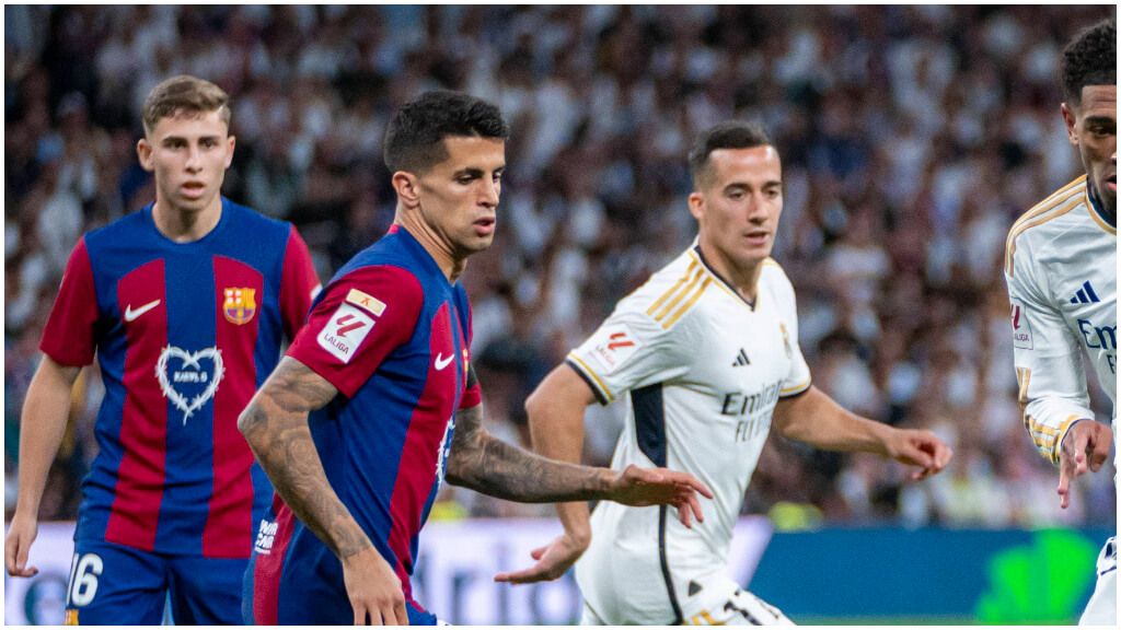  Joao Cancelo, en el Clásico