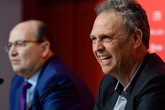 Joaquín Caparrós, en su presentación como entrenador.