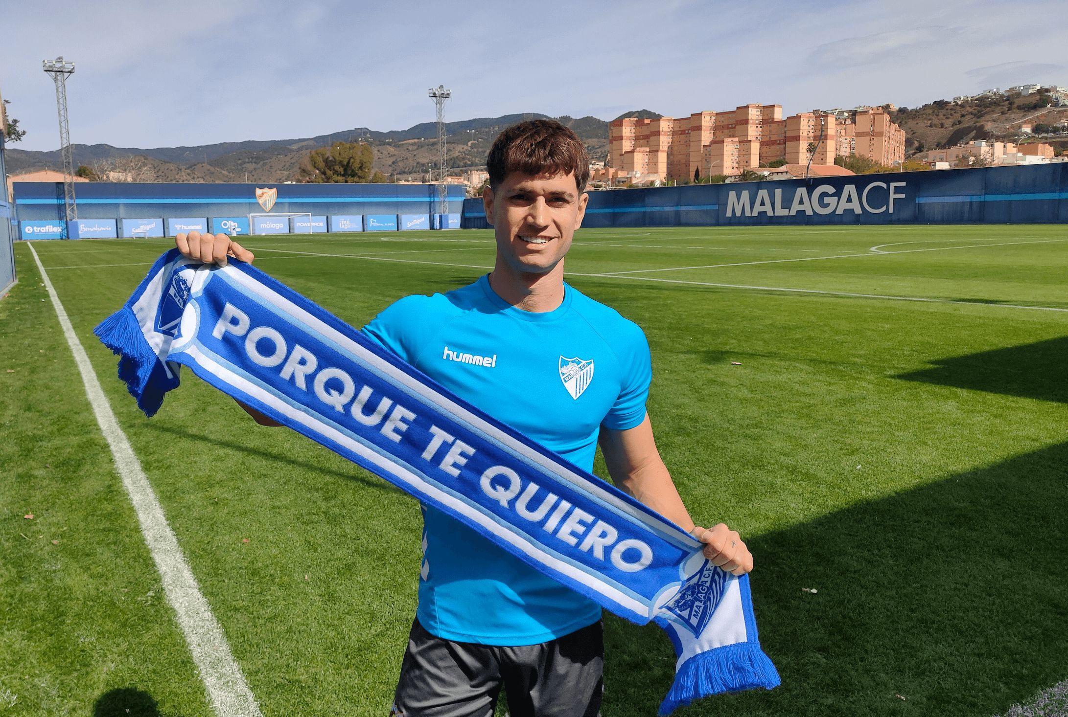 Avilés, en su primera entrevista como jugador del Málaga CF.