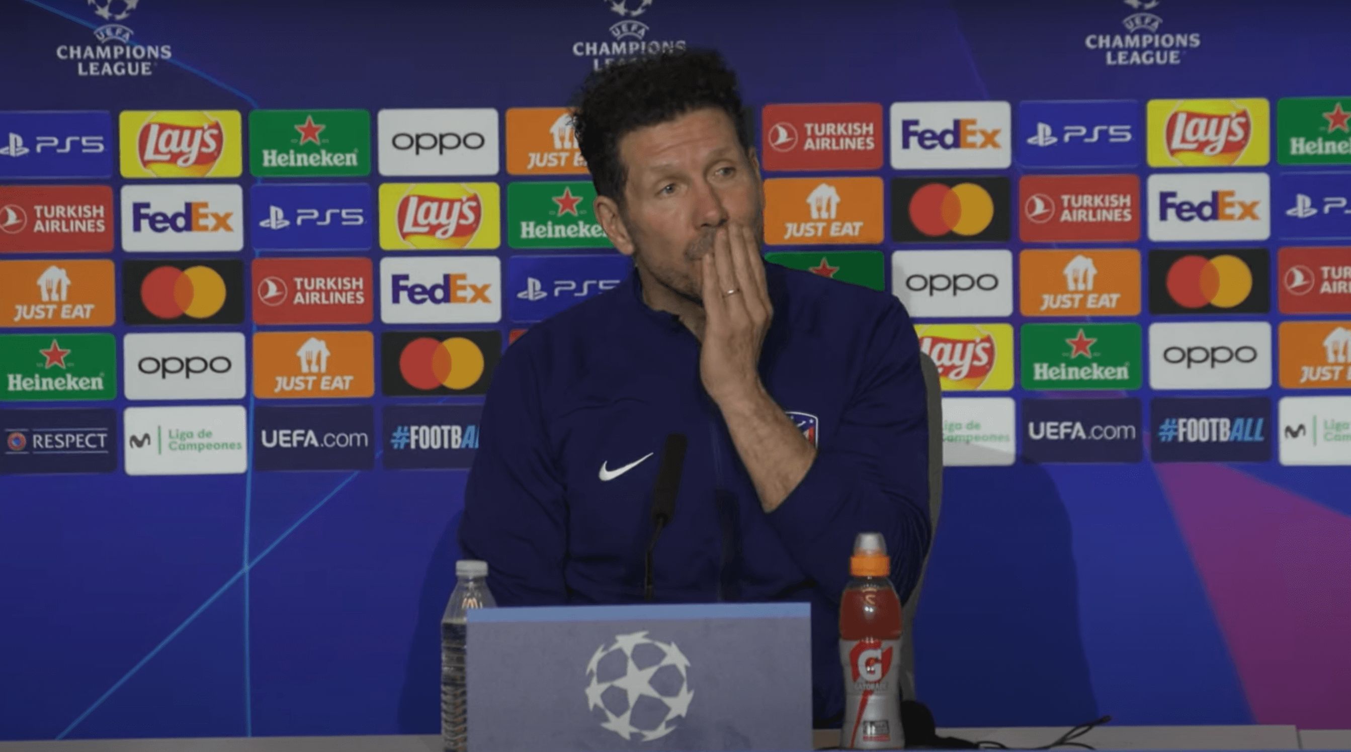El Cholo Simeone, en la rueda de prensa previa al Atlético-Inter.